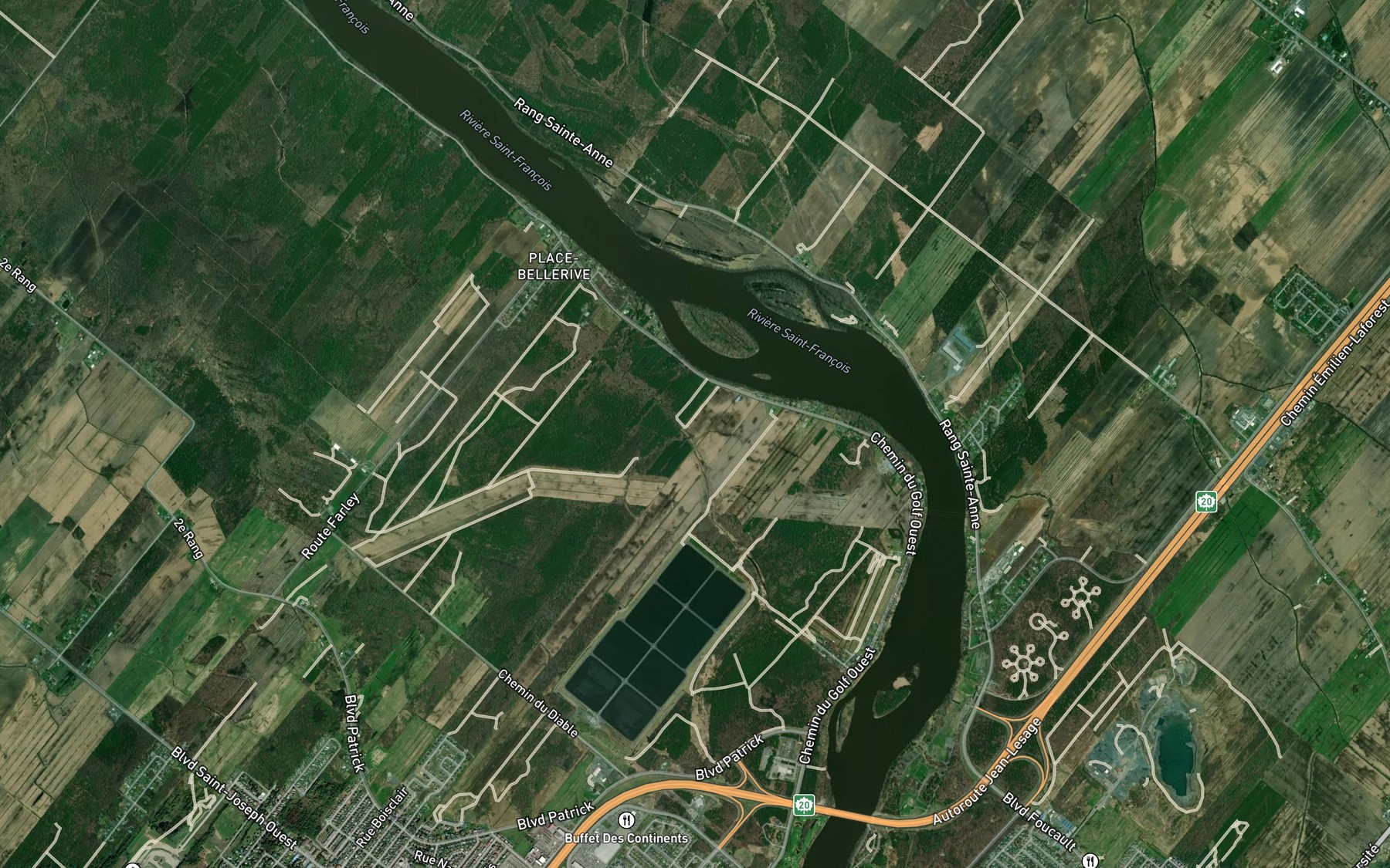 Satellite map of the Ruisseau Lafond