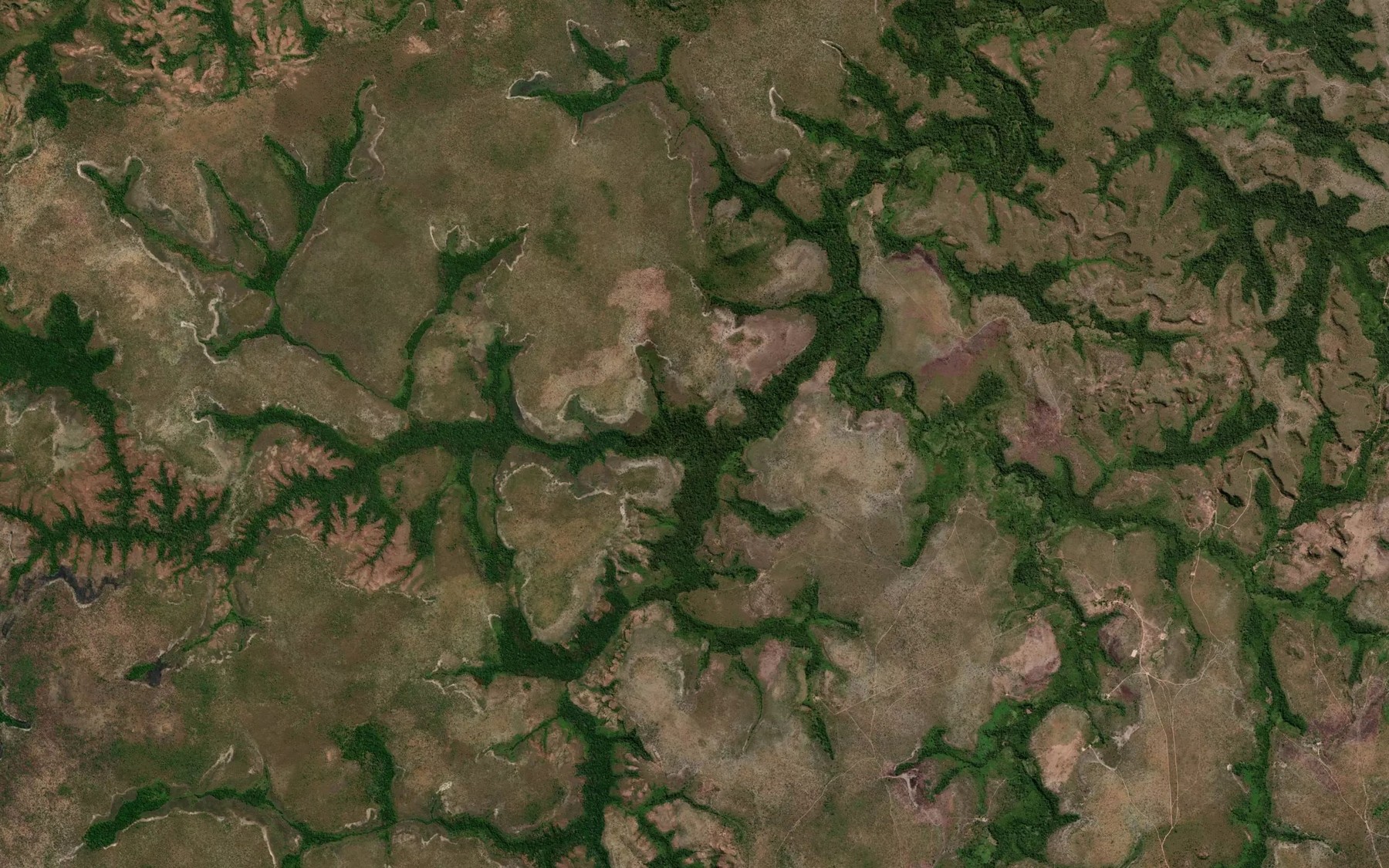 Satellite map of the Corrego Agua Bonita