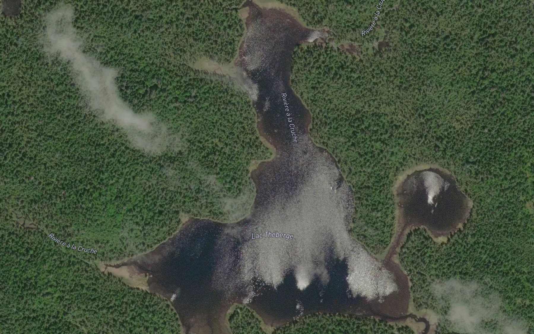 Satellite map of the Lac Theberge