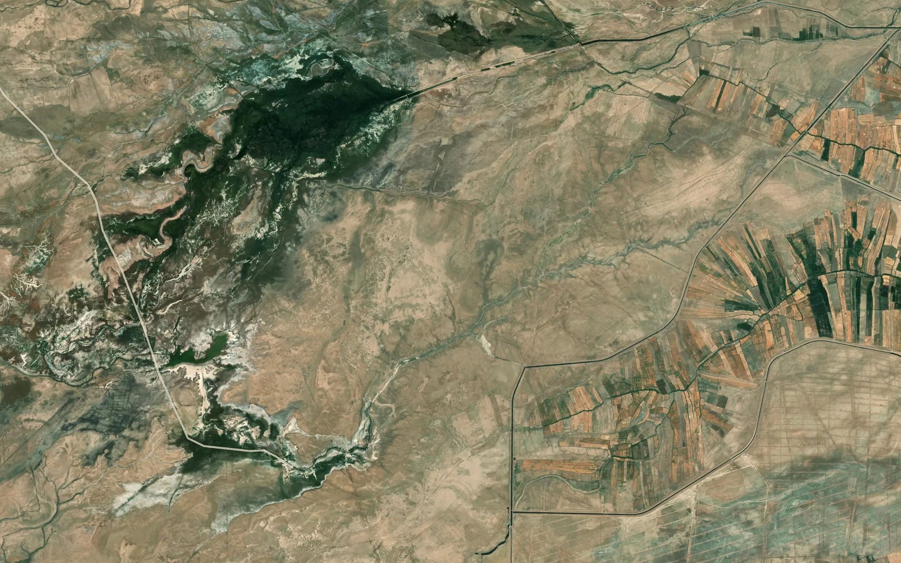 Satellite map of the Rud-e Sufian
