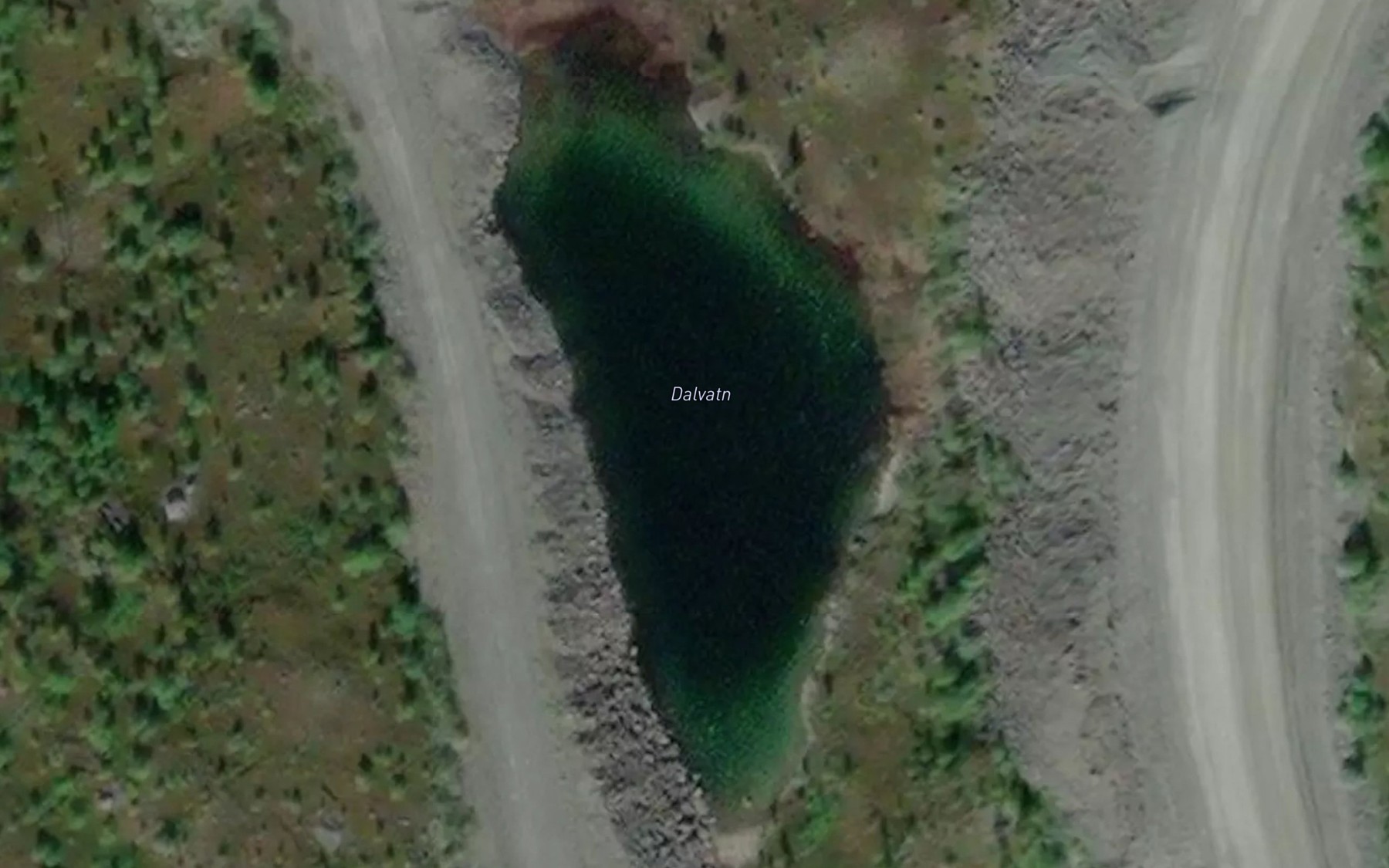 Satellite map of the Dalvatn