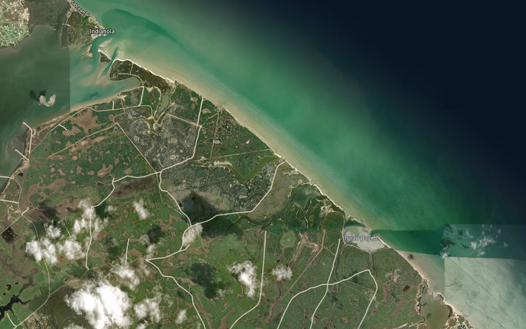 Satellite map of the LaSalle Bayou