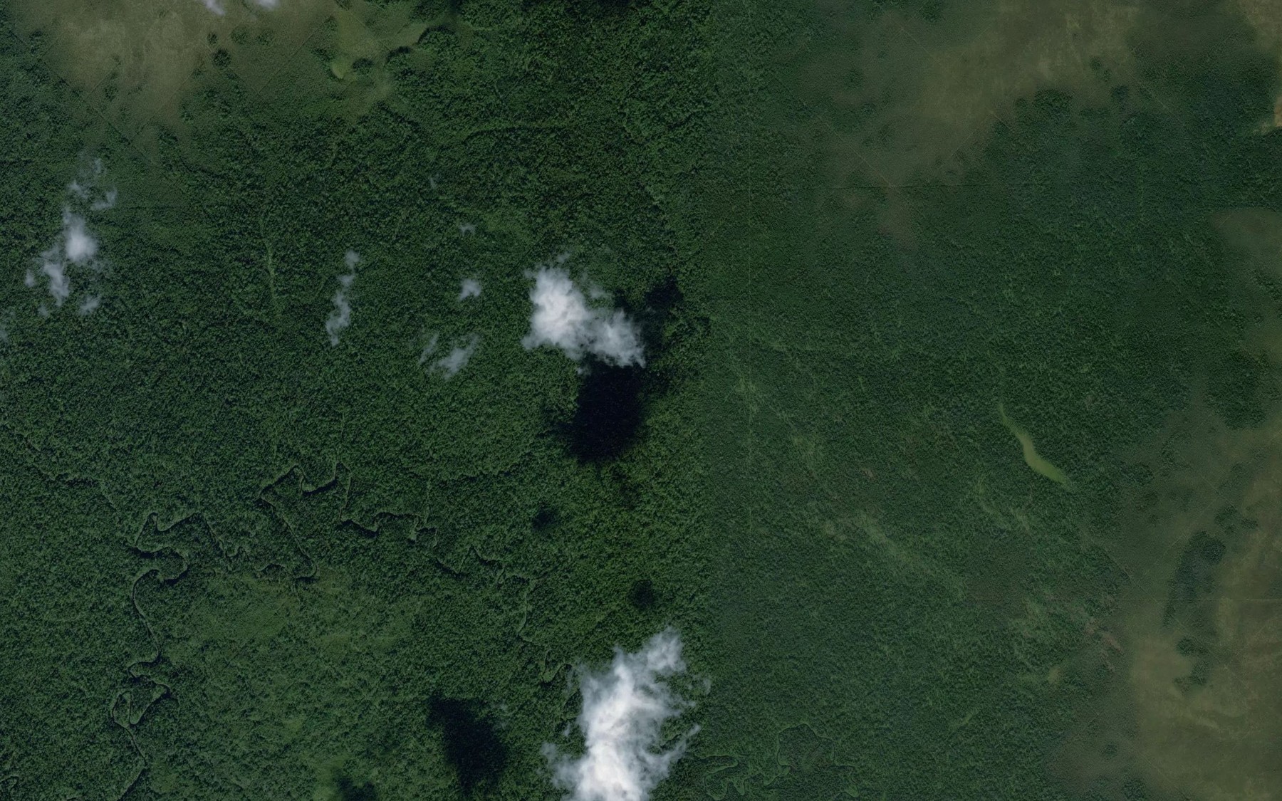 Satellite map of the Tret'ya