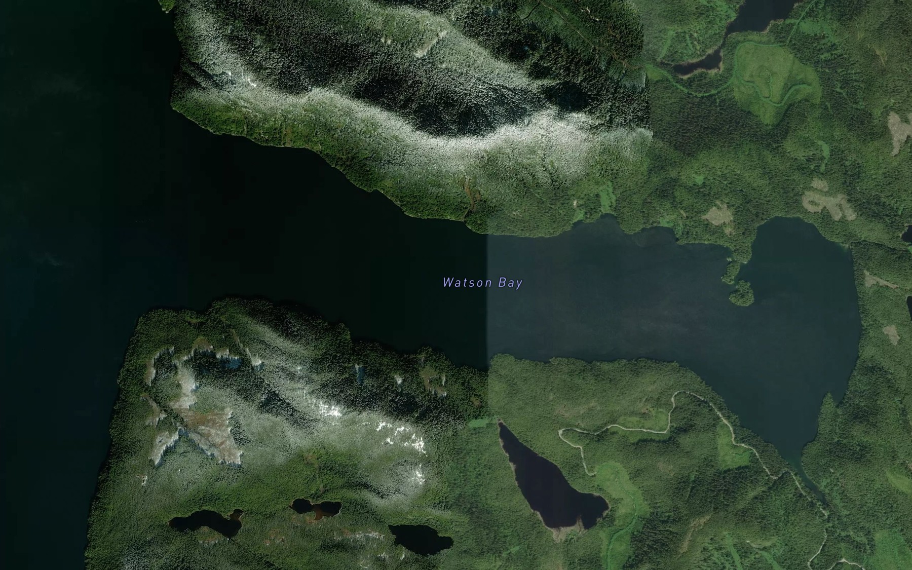 Satellite map of the Watson Bay