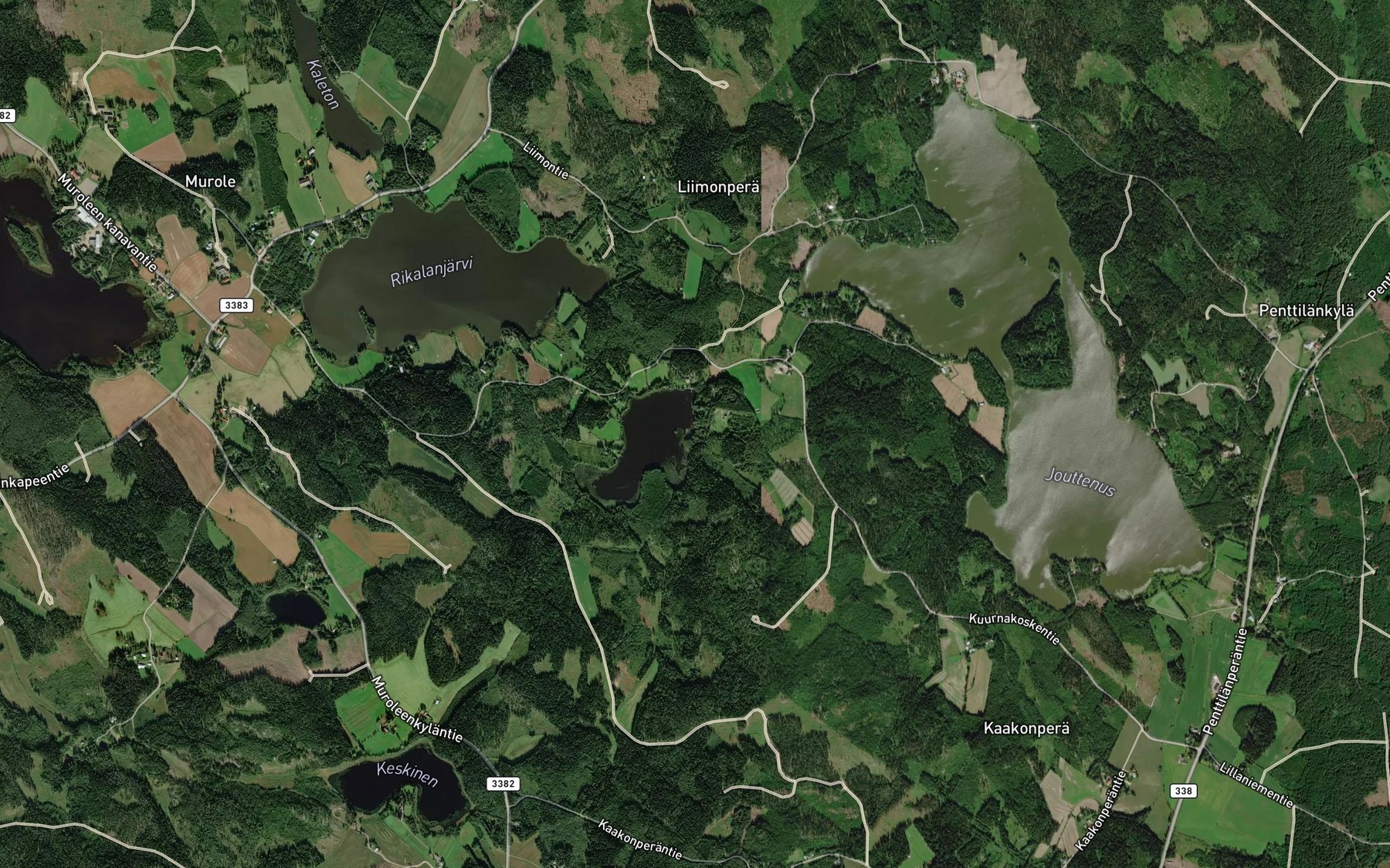 Satellite map of the Jokia