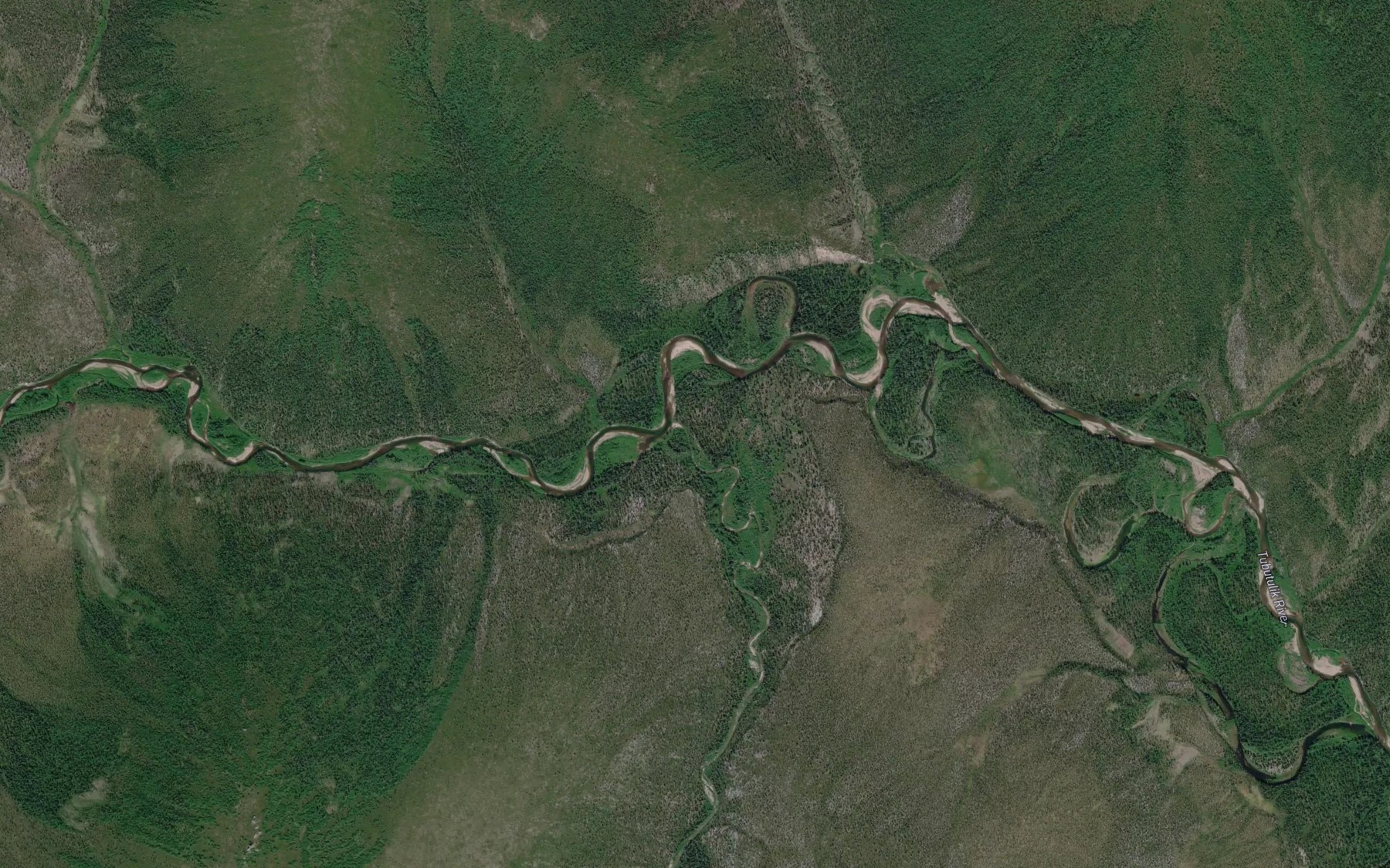 Satellite map of the Rock Creek