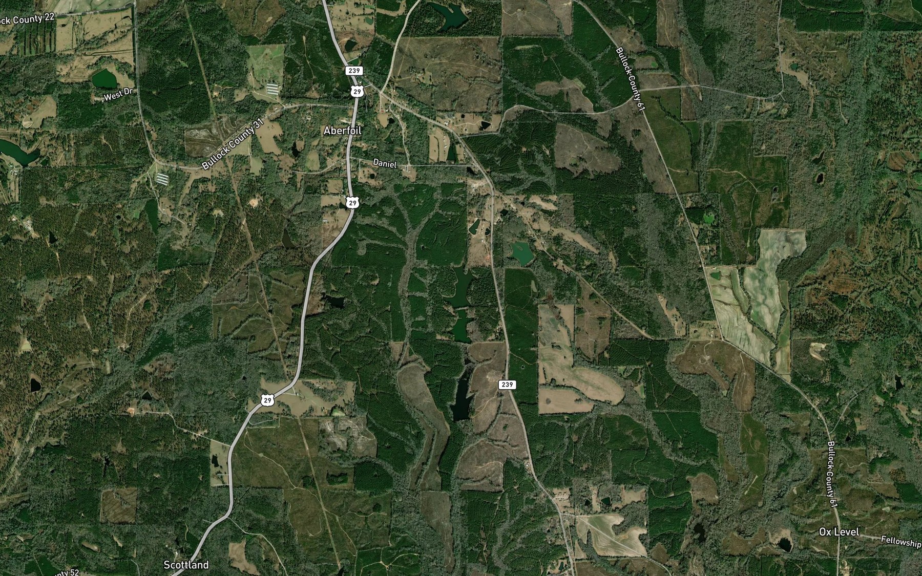 Satellite map of the White Oak Lake Number Two