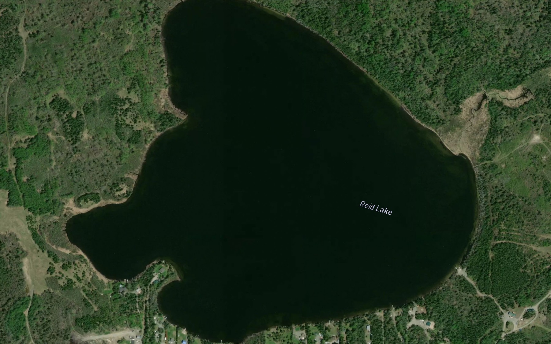 Satellite map of the Reid Lake