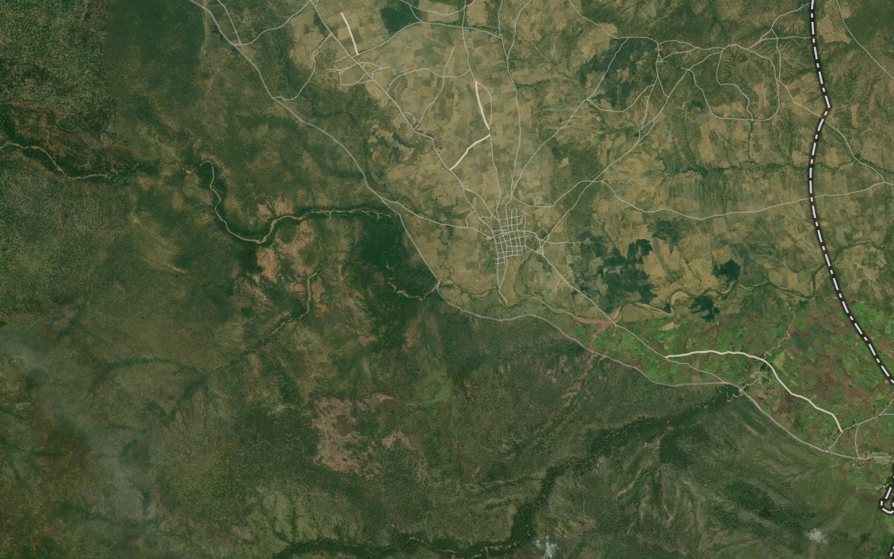 Satellite map of the RiverLukti