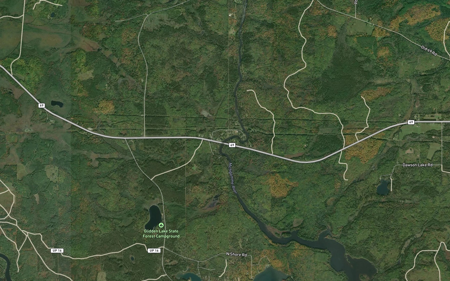 Satellite map of the Kukura Creek
