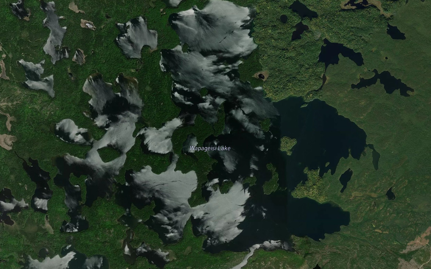 Satellite map of the Wapageisi Lake