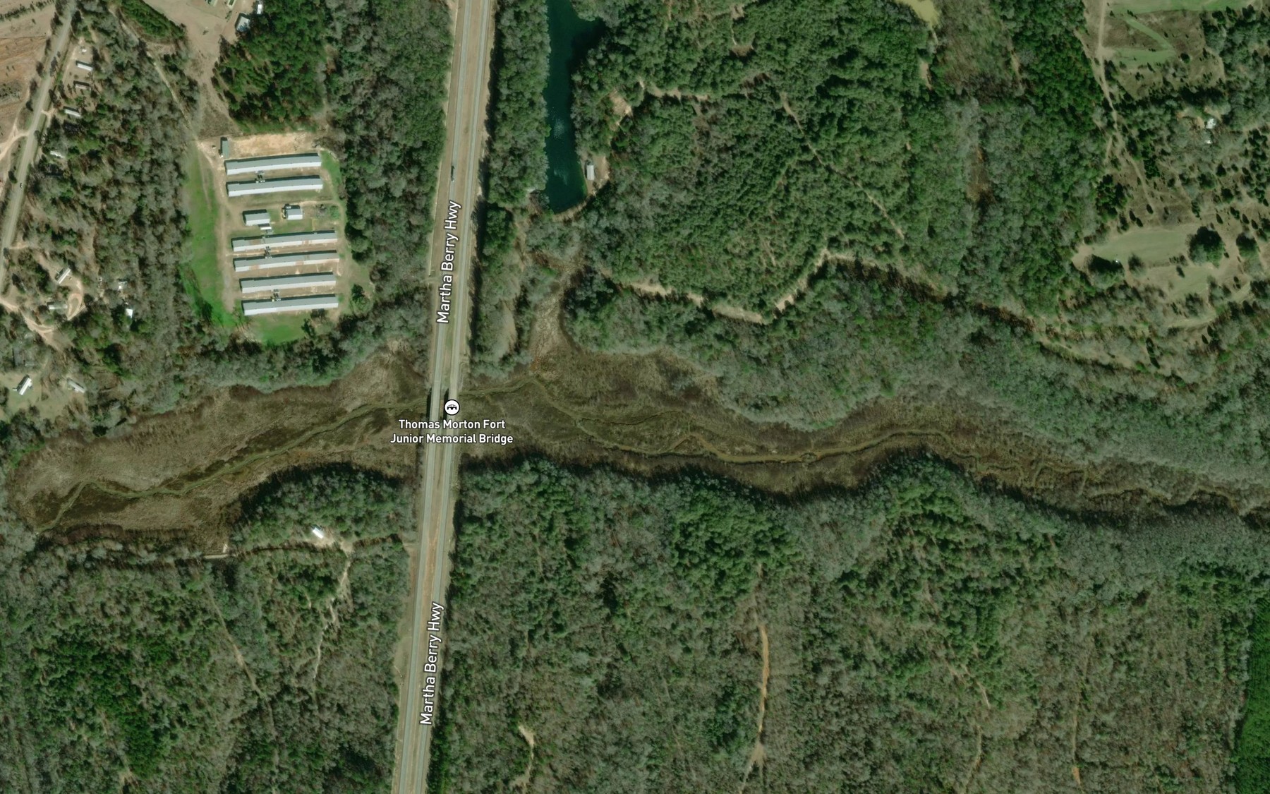 Satellite map of the Hodchodkee Pond