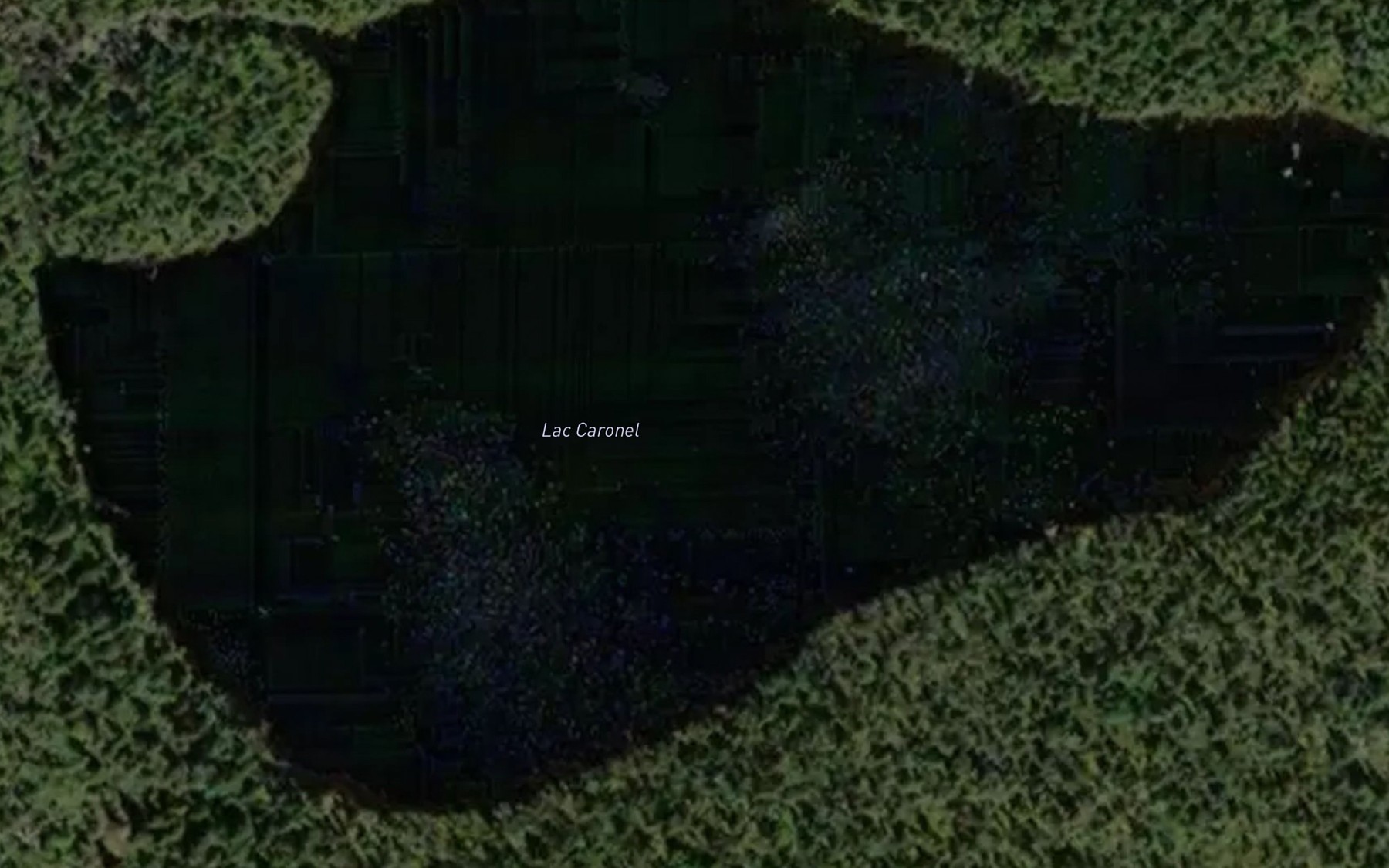 Satellite map of the Lac Caronel