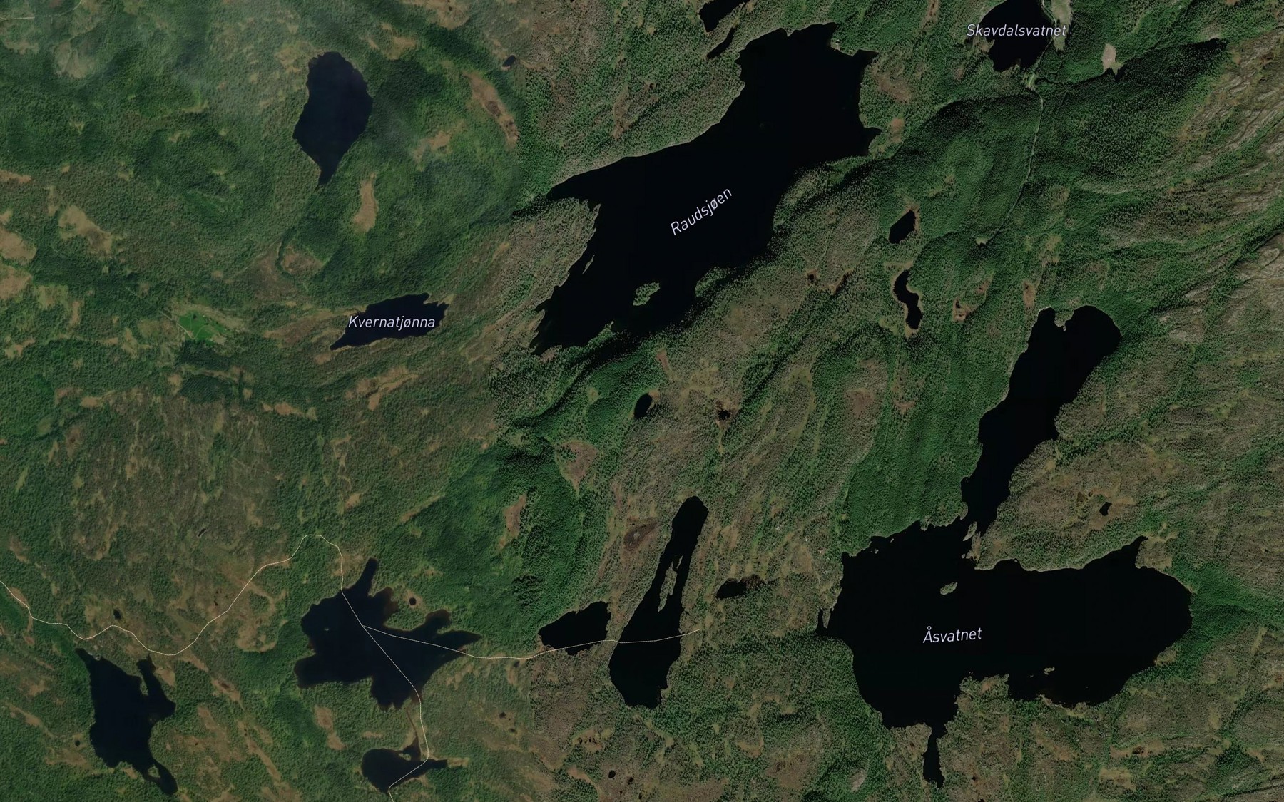 Satellite map of the Jakobtjonna