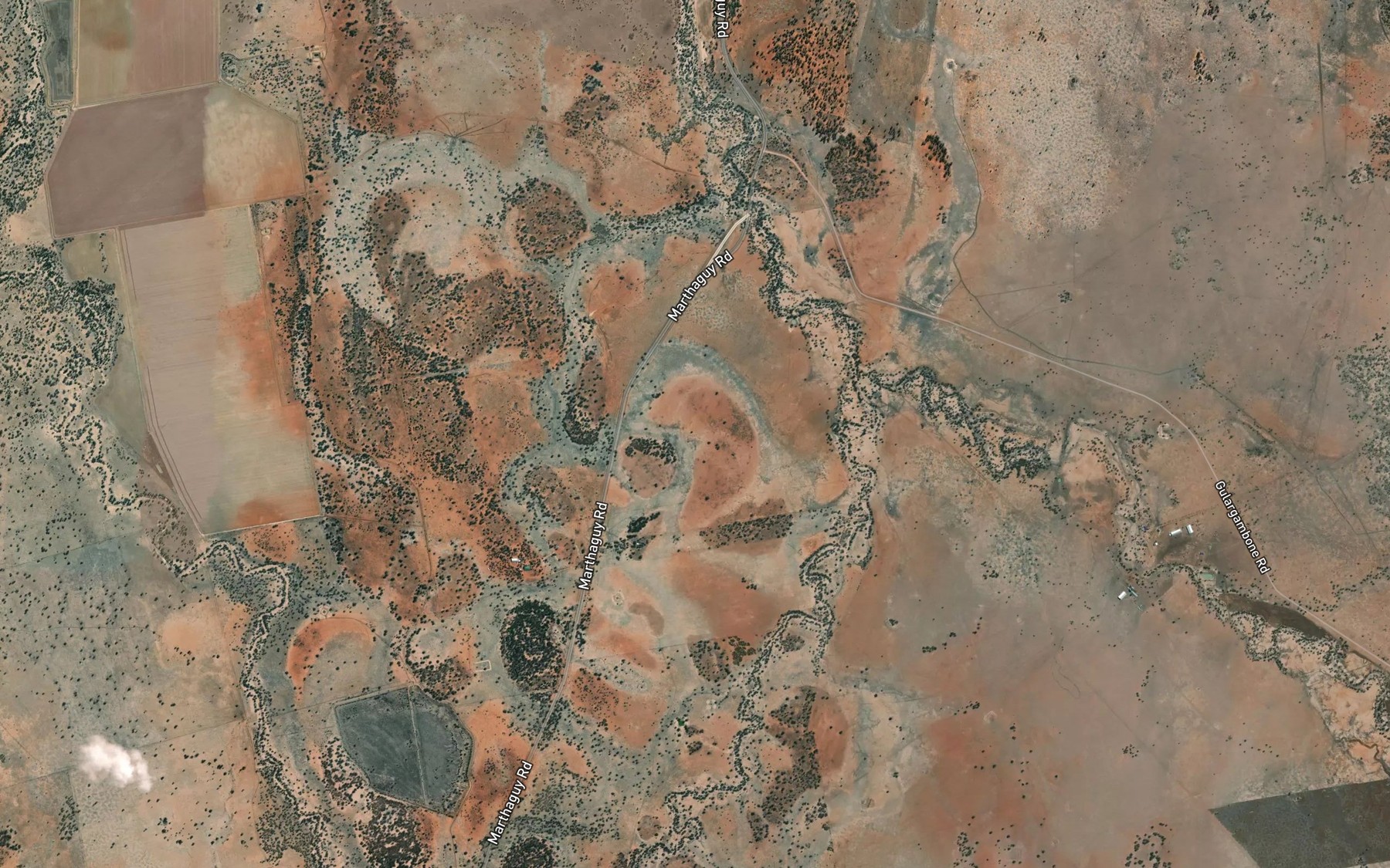 Satellite map of the Back Creek