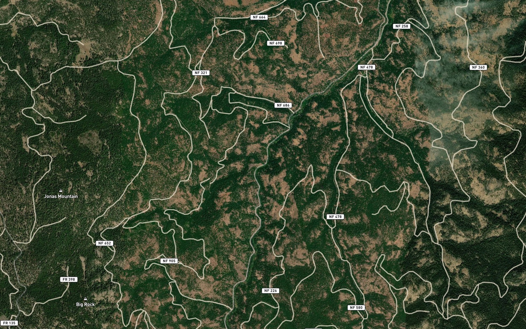 Satellite map of the Deep Creek