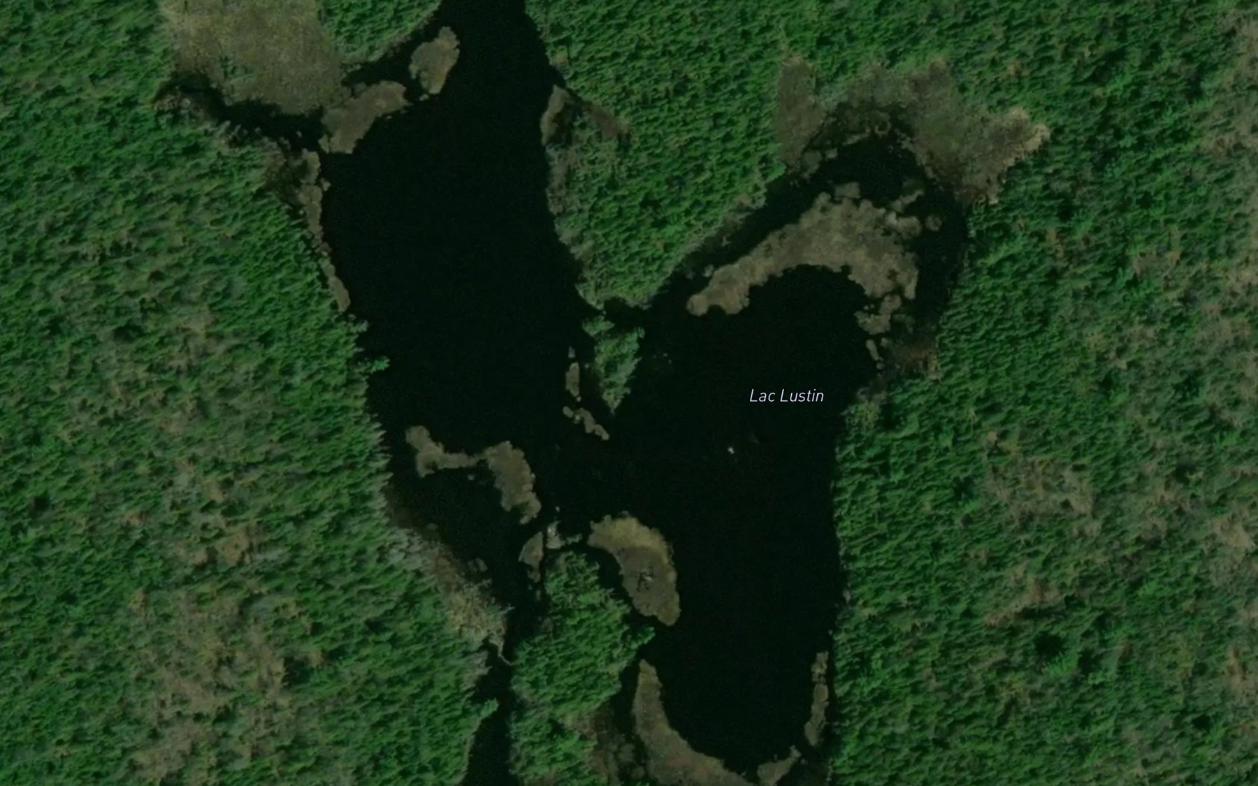 Satellite map of the Lac Lustin