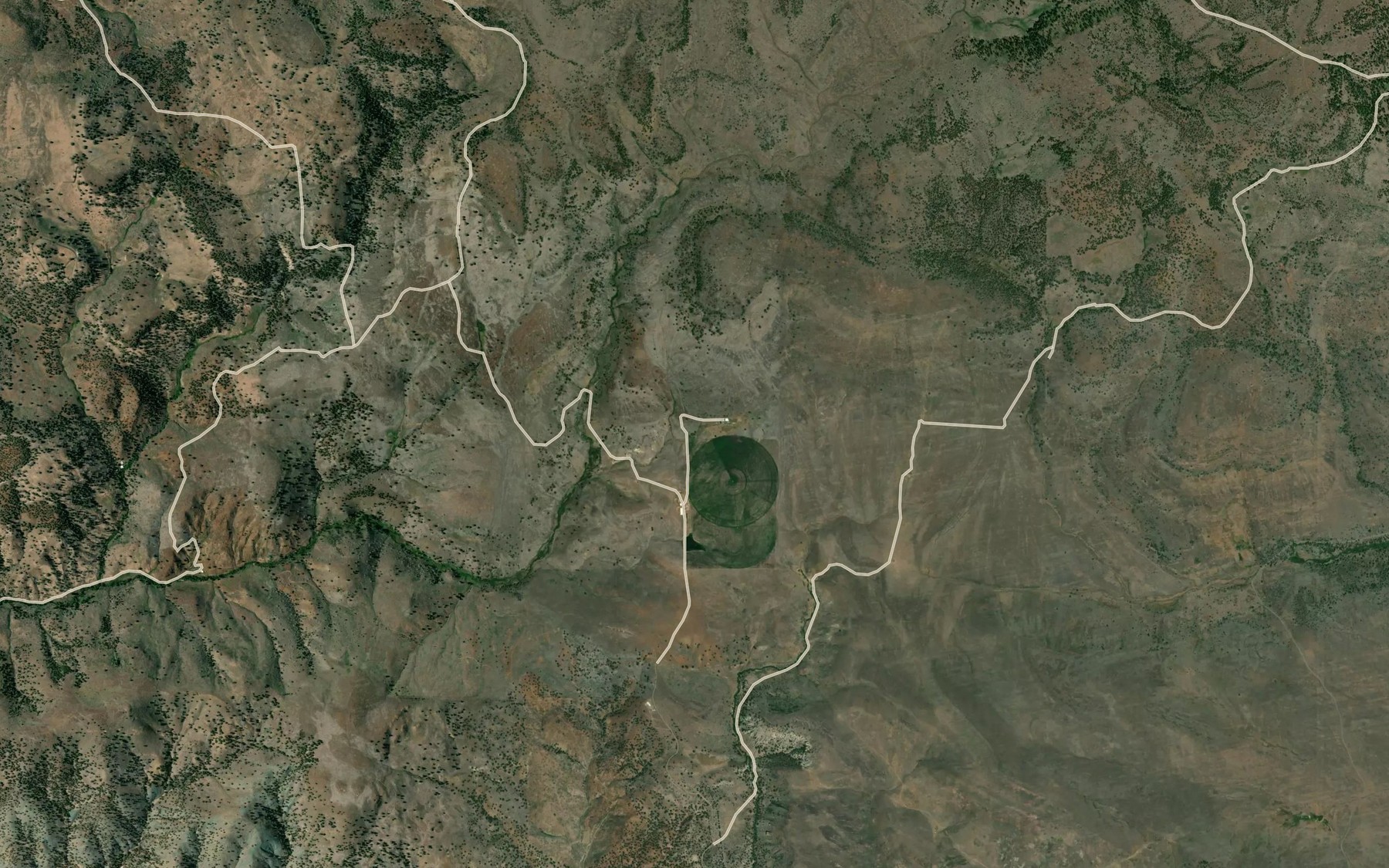 Satellite map of the Parker Spring