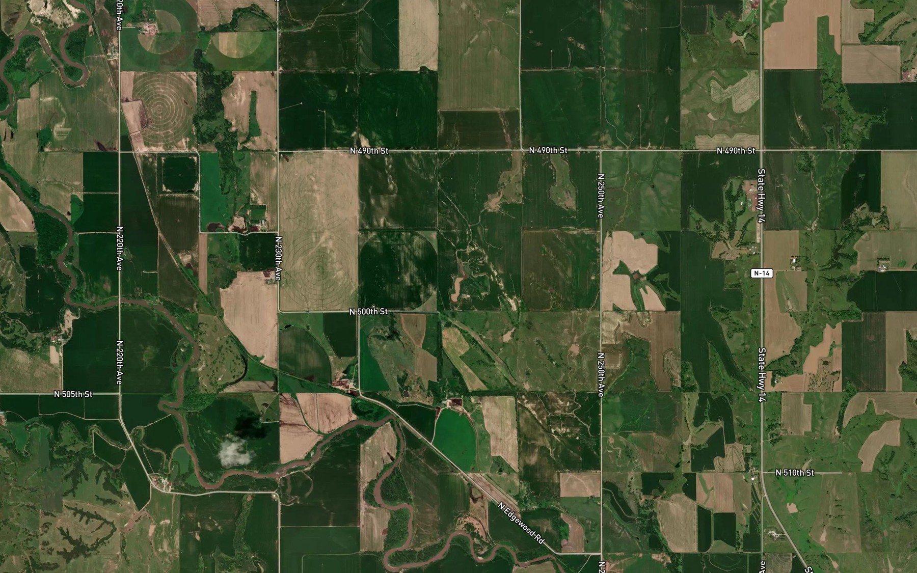 Satellite map of the Gdowski Reservoir