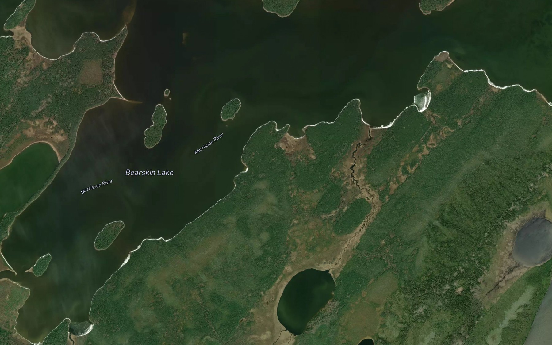Satellite map of the Bearskin Lake