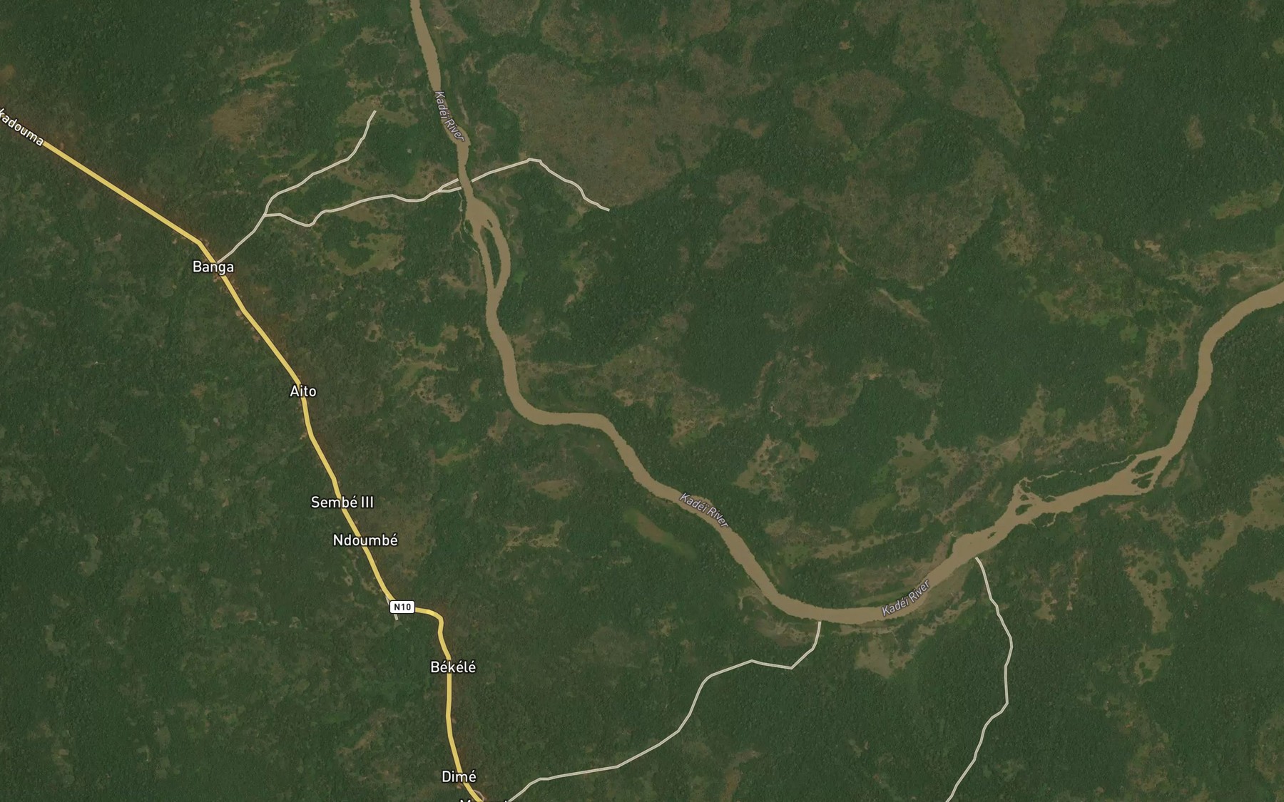 Satellite map of the Beke