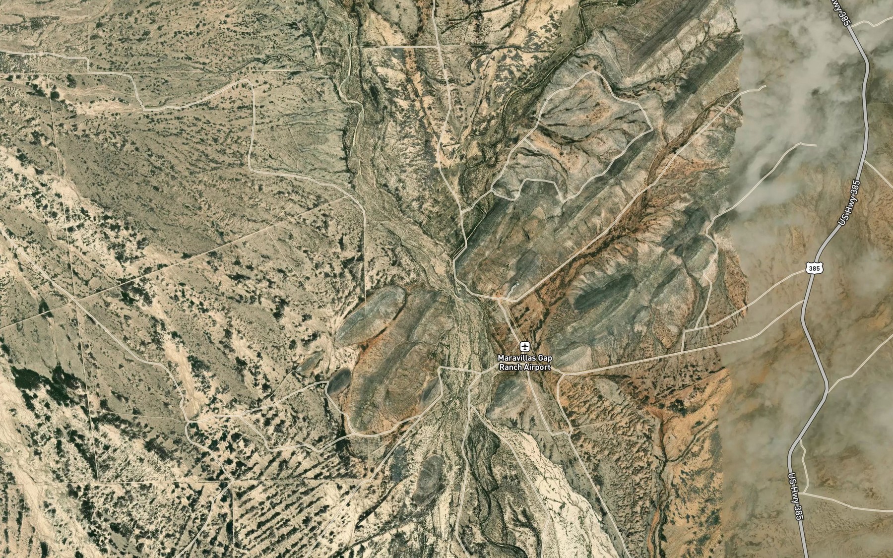 Satellite map of the Reynolds Creek