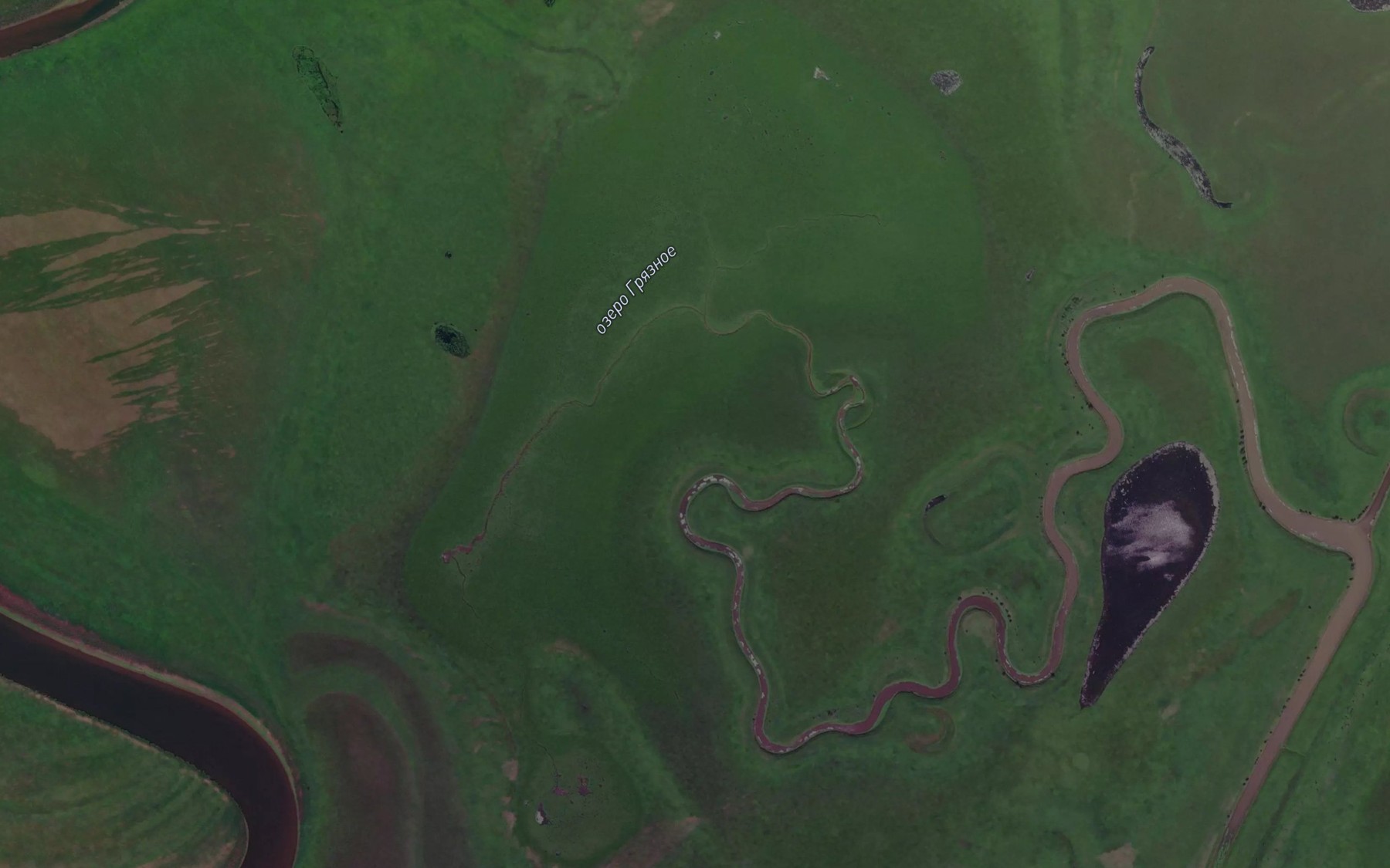 Satellite map of the Ozero Gryaznoye