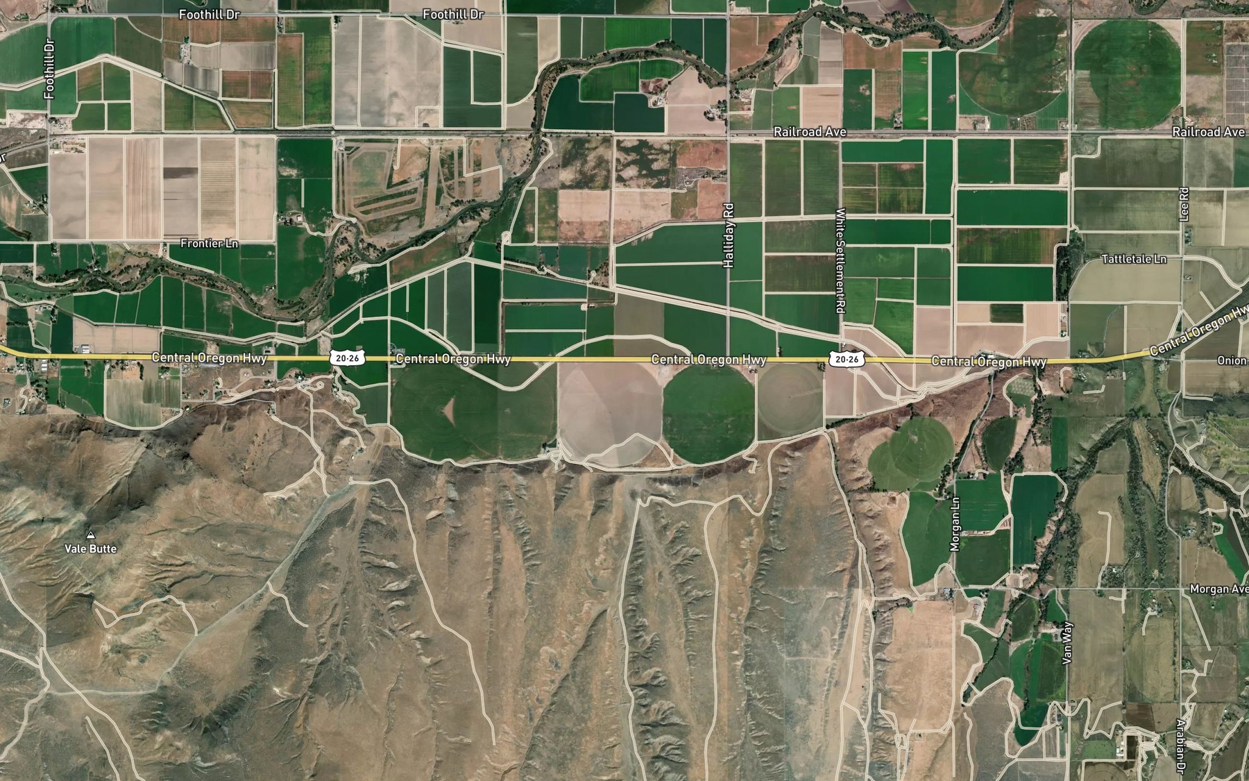 Satellite map of the Lower Pump Canal