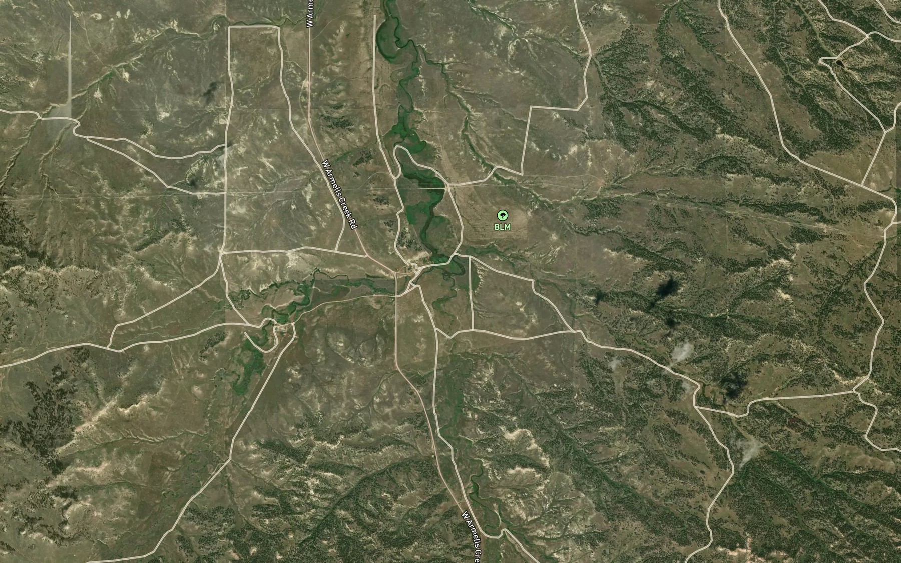 Satellite map of the Robbie Creek