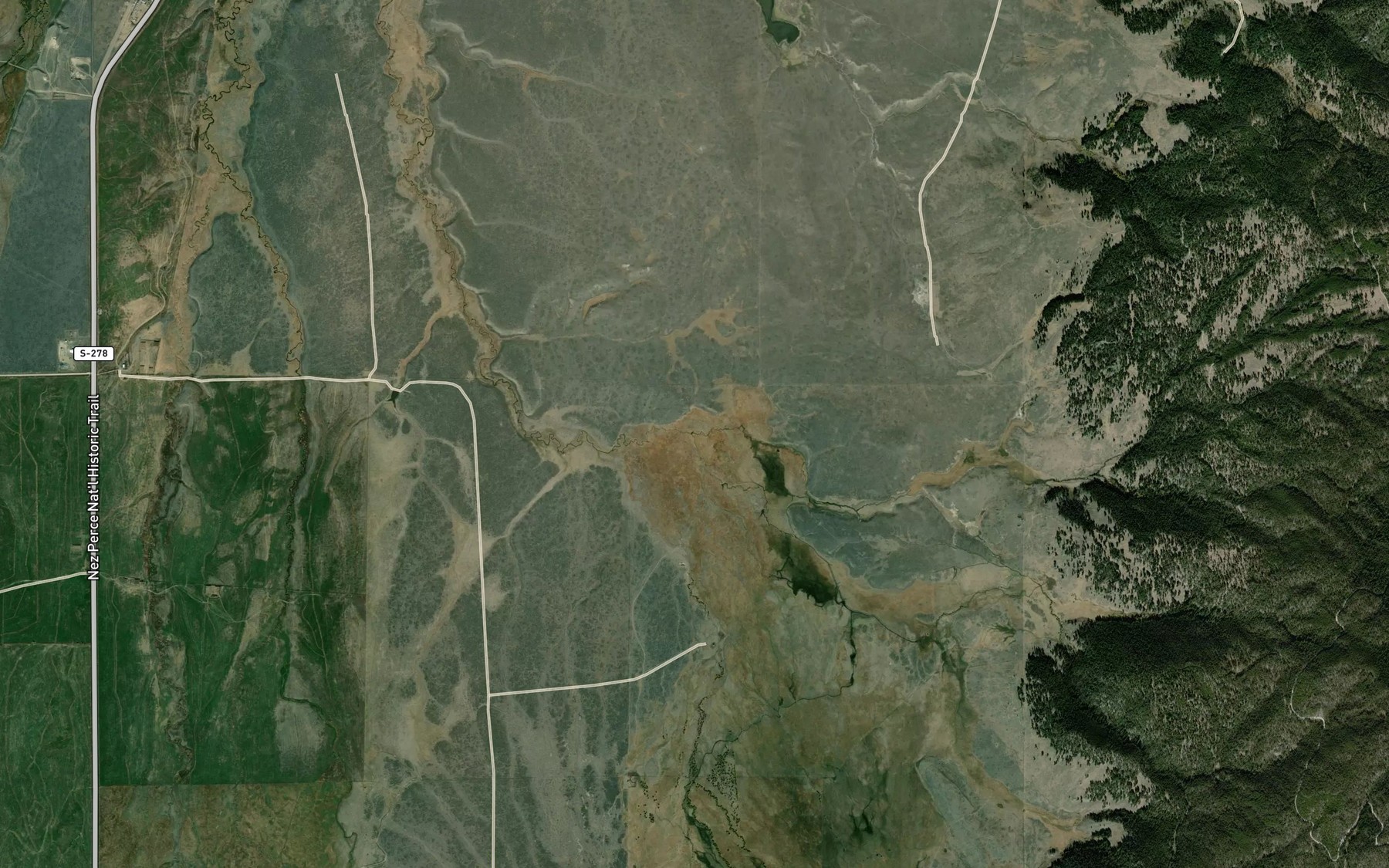 Satellite map of the Sand Creek