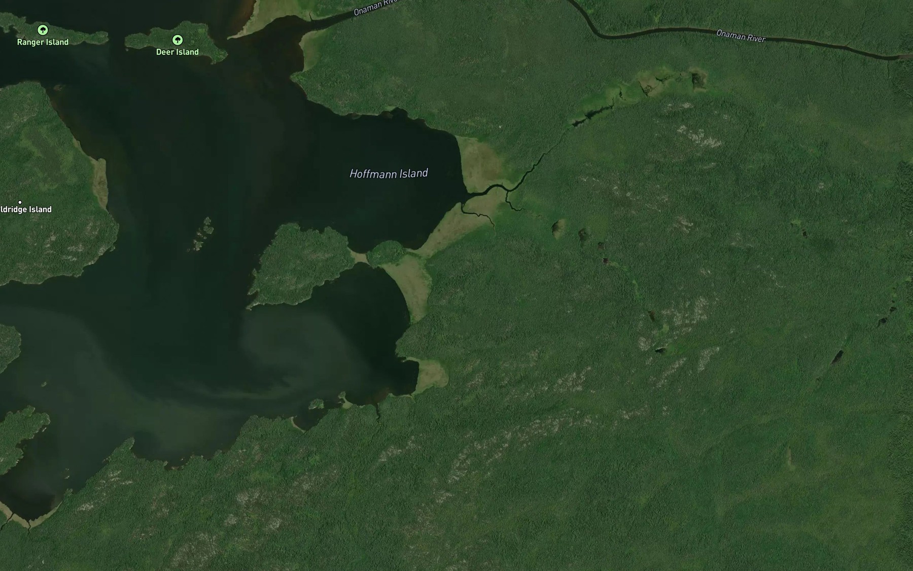 Satellite map of the Humboldt Creek