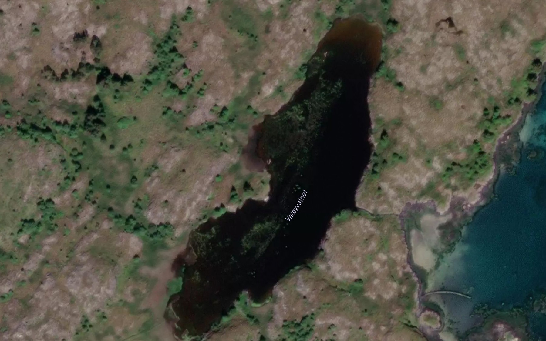 Satellite map of the Valoyvatnet