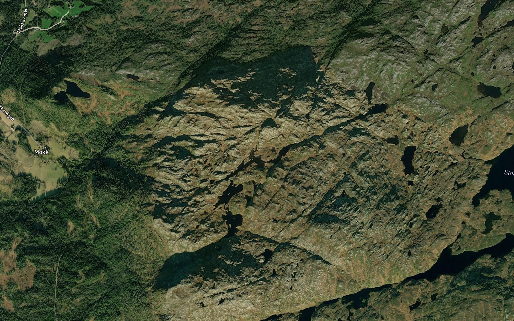 Satellite map of the Badstubekktjonnin