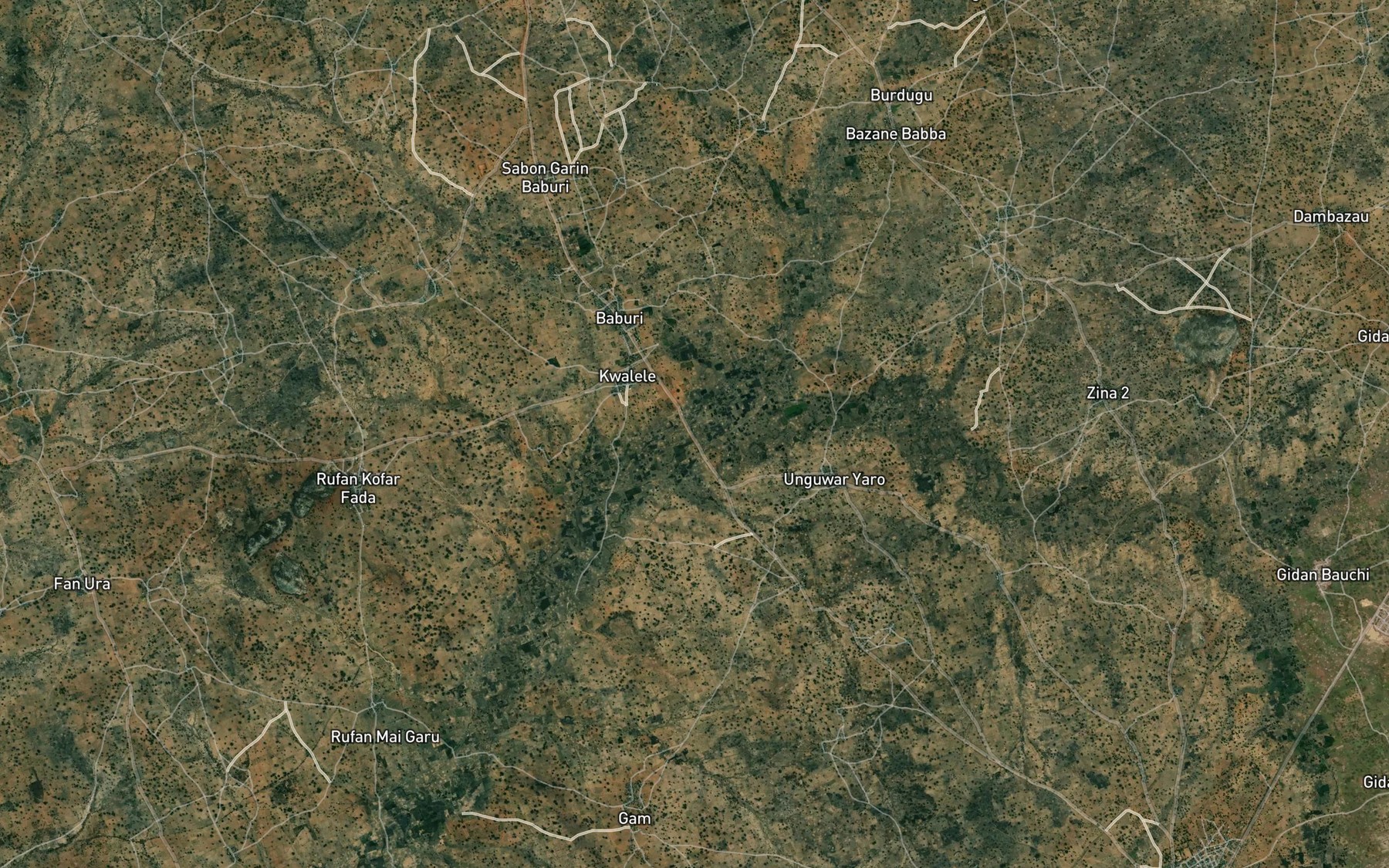Satellite map of the Mina River