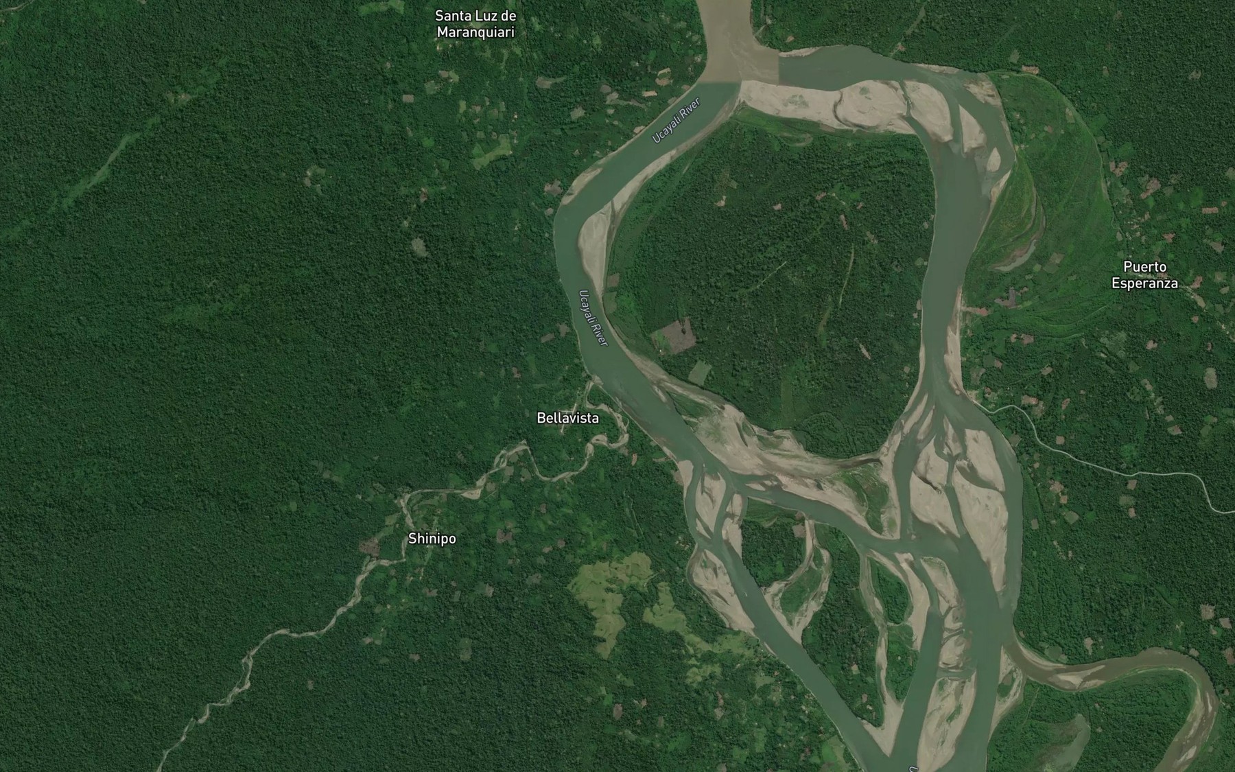 Satellite map of the Quebrada Shinipo