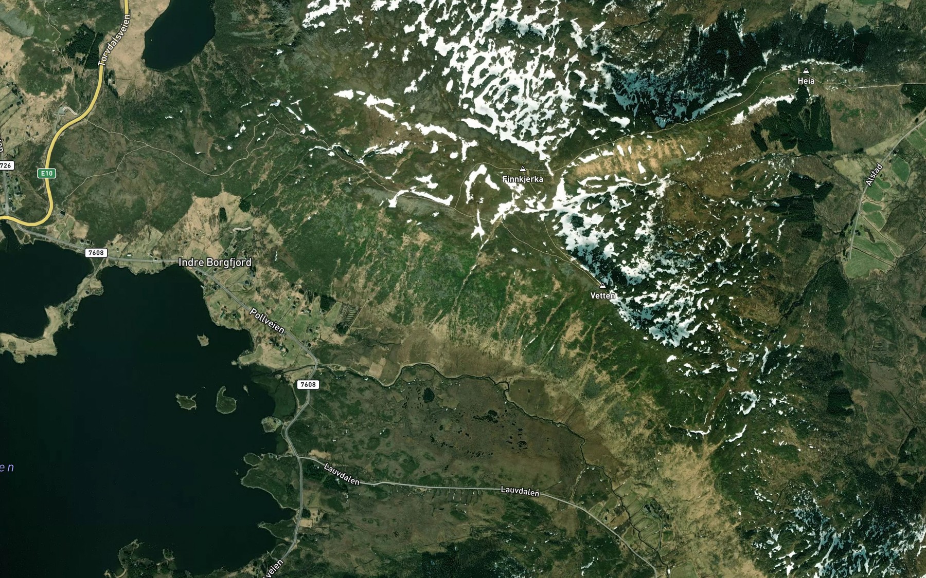 Satellite map of the Djupgrovelva