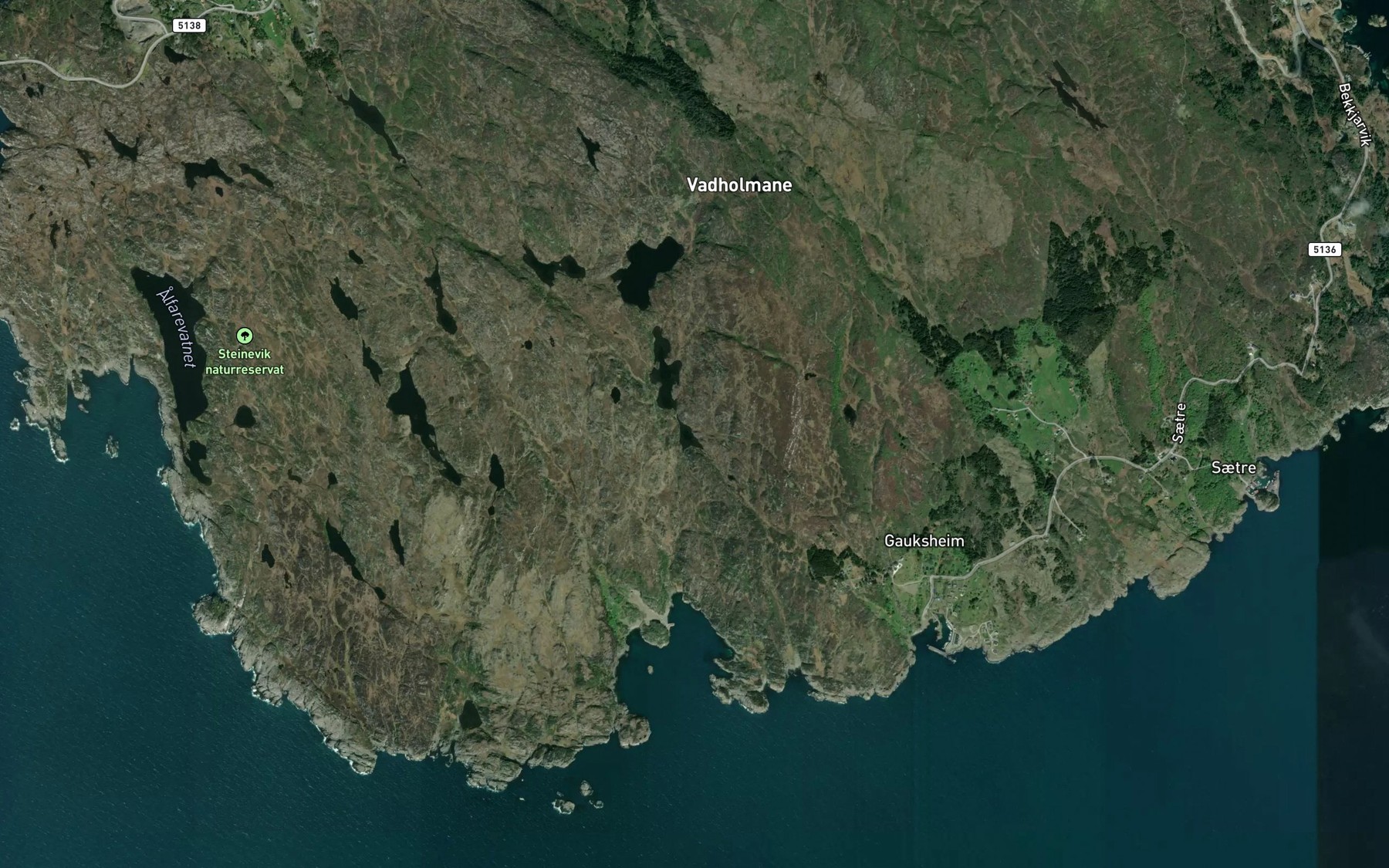 Satellite map of the Heimstevatnet