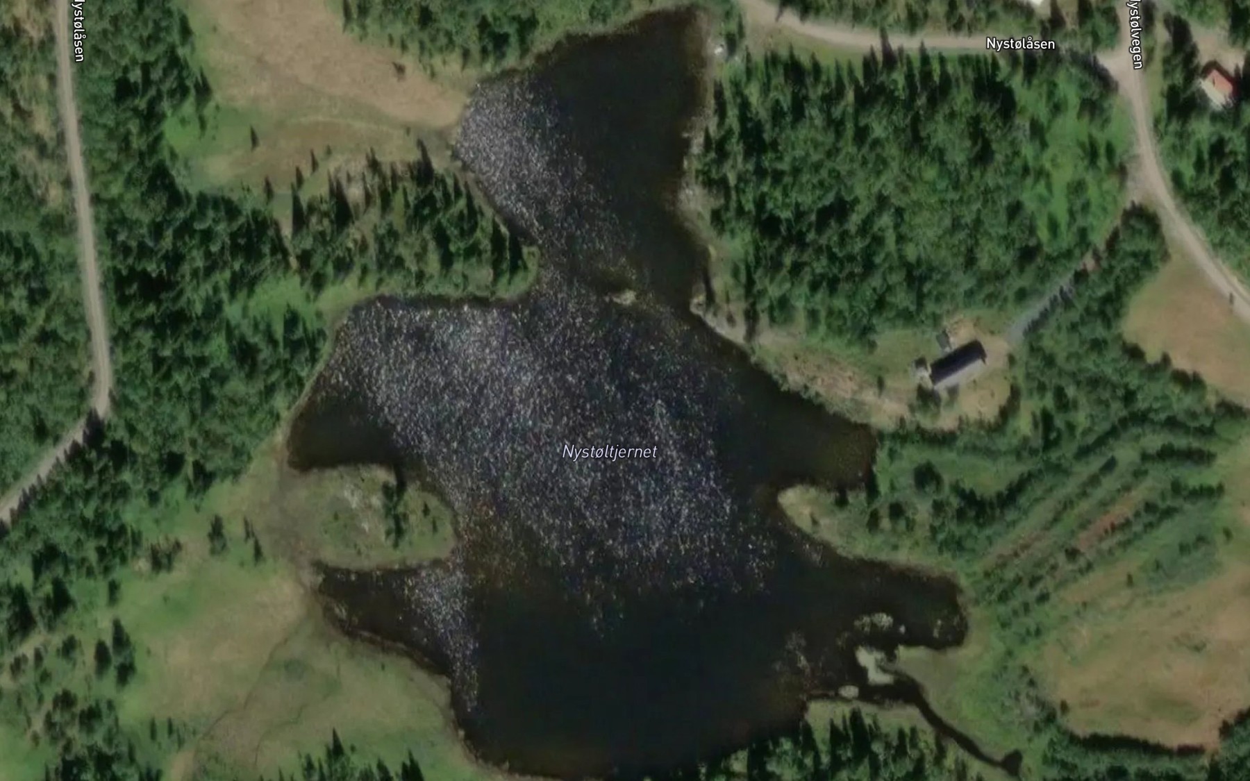 Satellite map of the Nystoltjernet