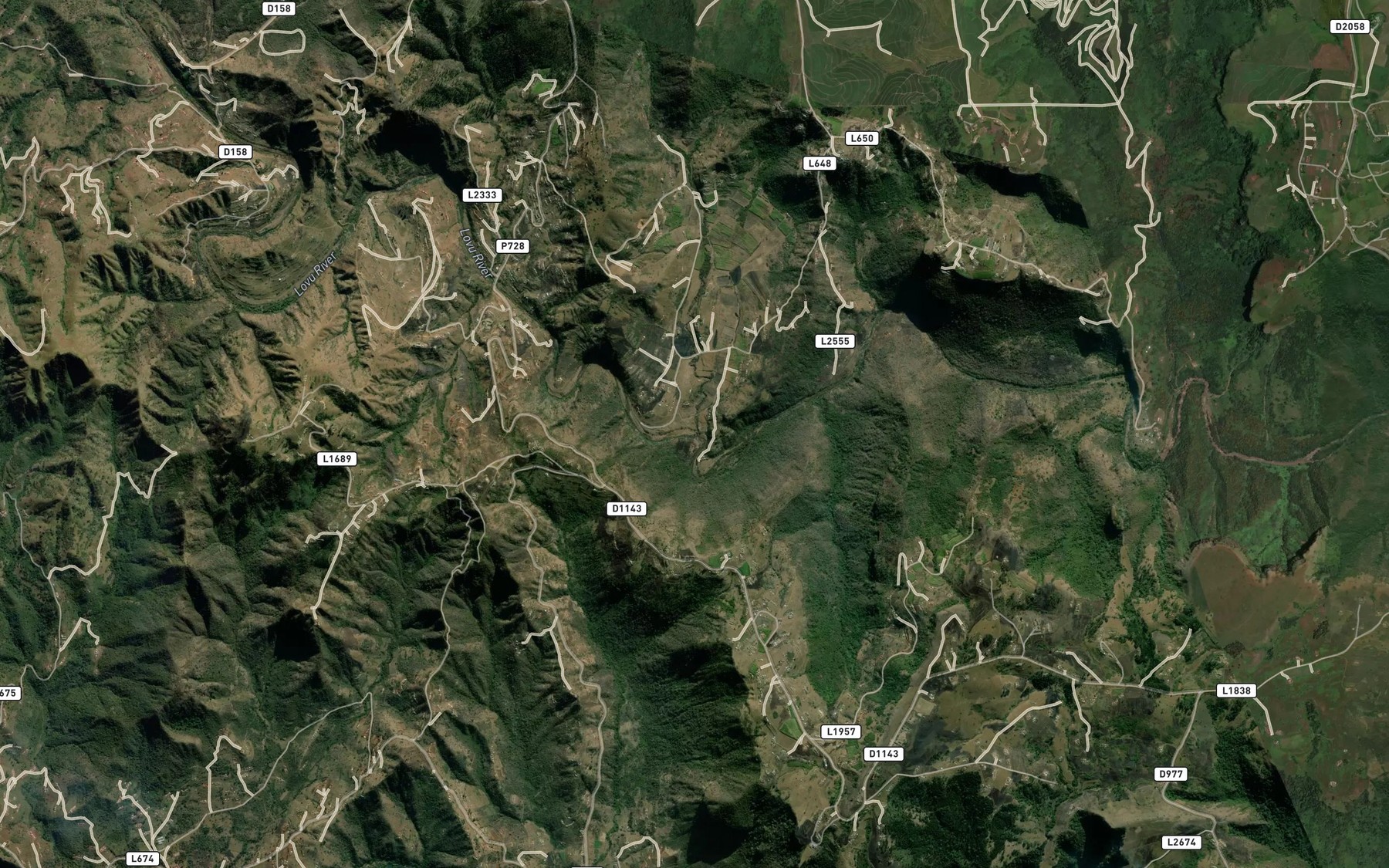 Satellite map of the Ngwekazana