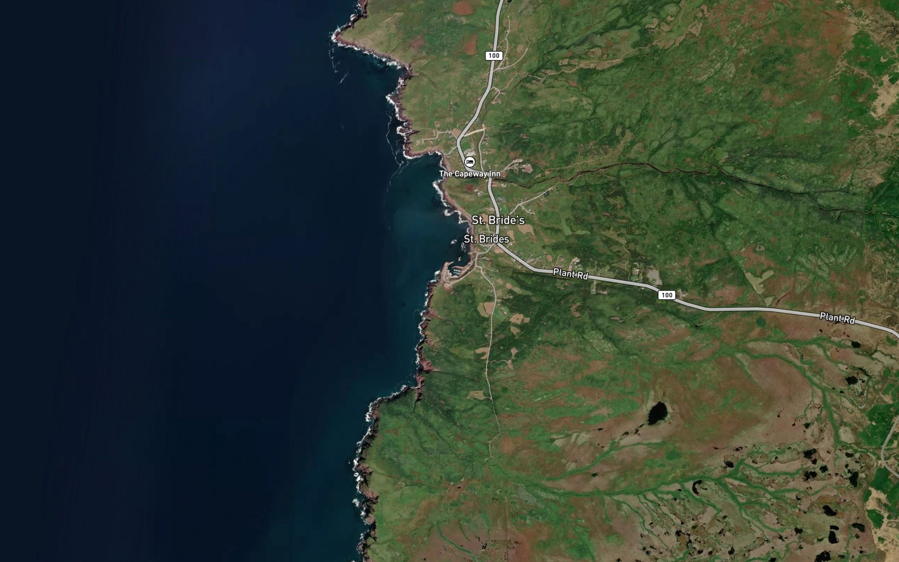 Satellite map of the Hurricane Cove