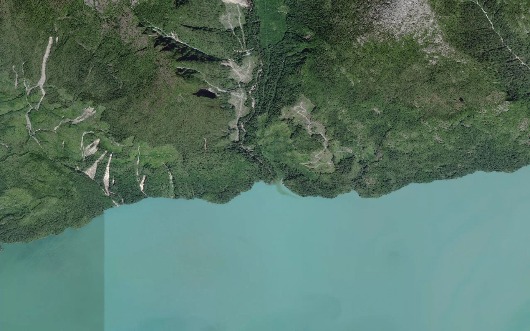 Satellite map of the Matsiu Creek