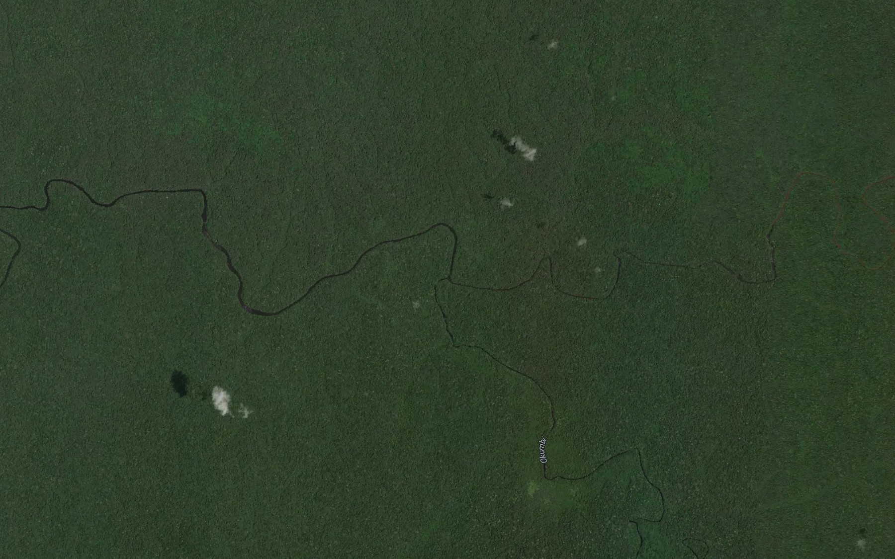Satellite map of the Okumbi