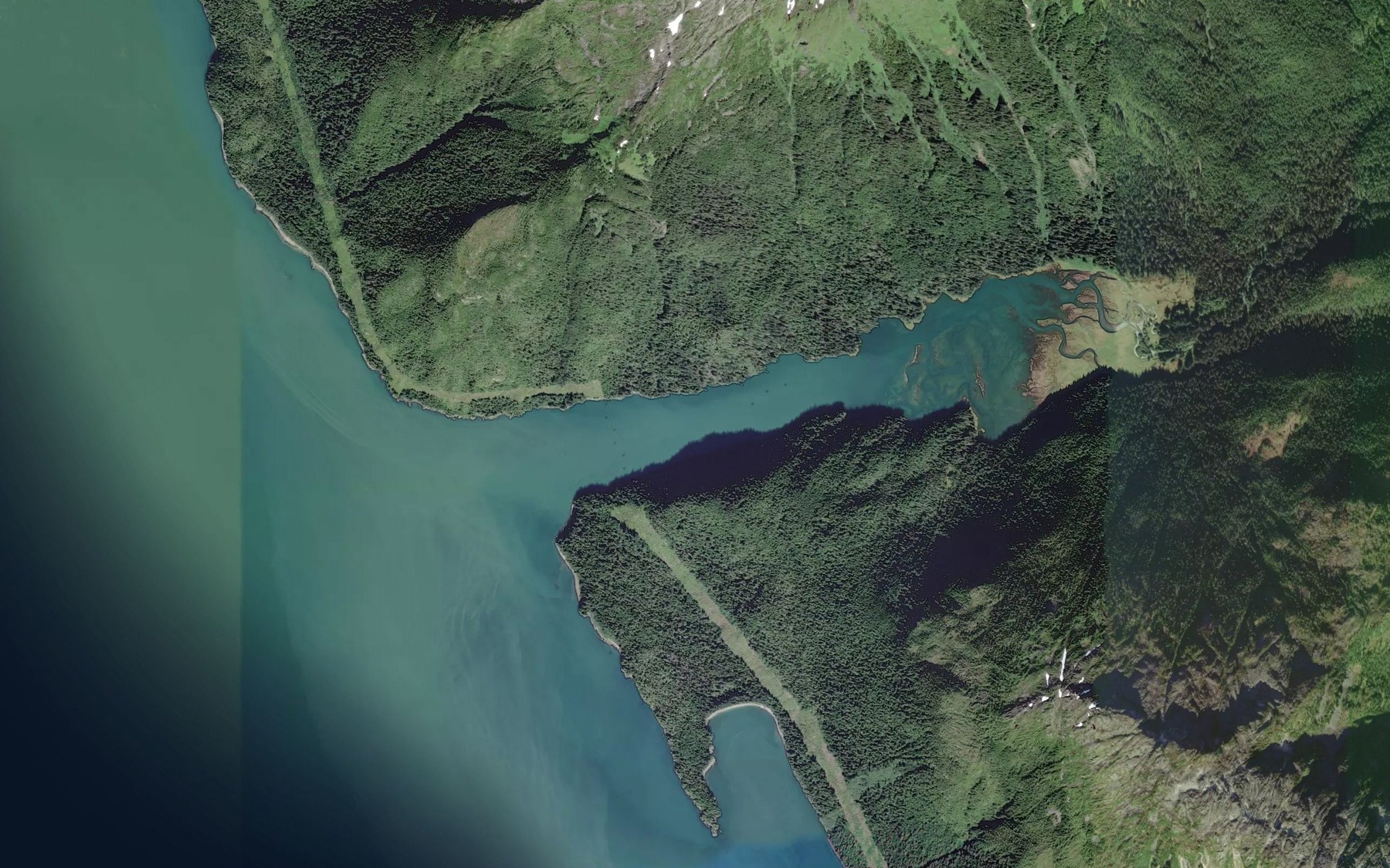 Satellite map of the Limestone Inlet