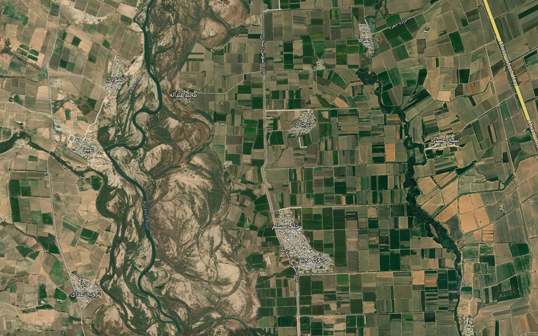 Satellite map of the Rudkhaneh-ye Durzaneh