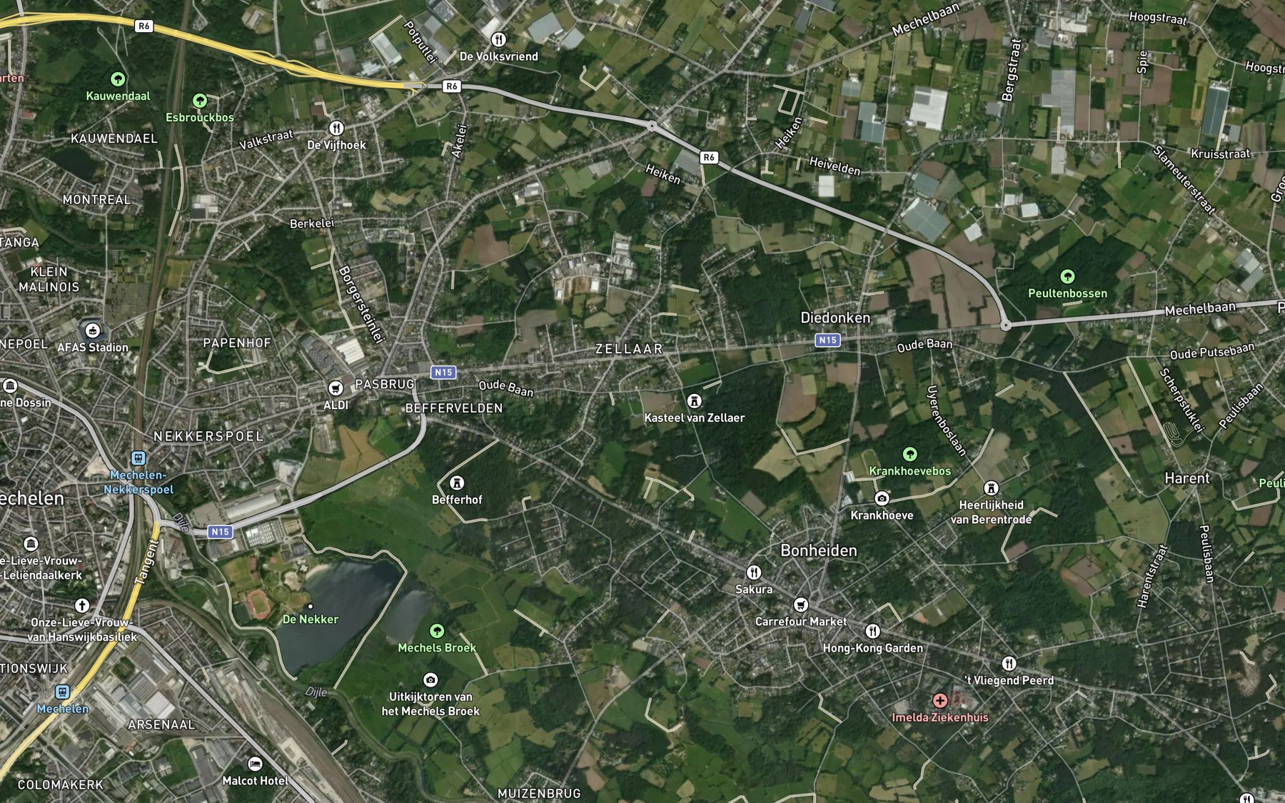 Satellite map of the Zwarte Waterbeek