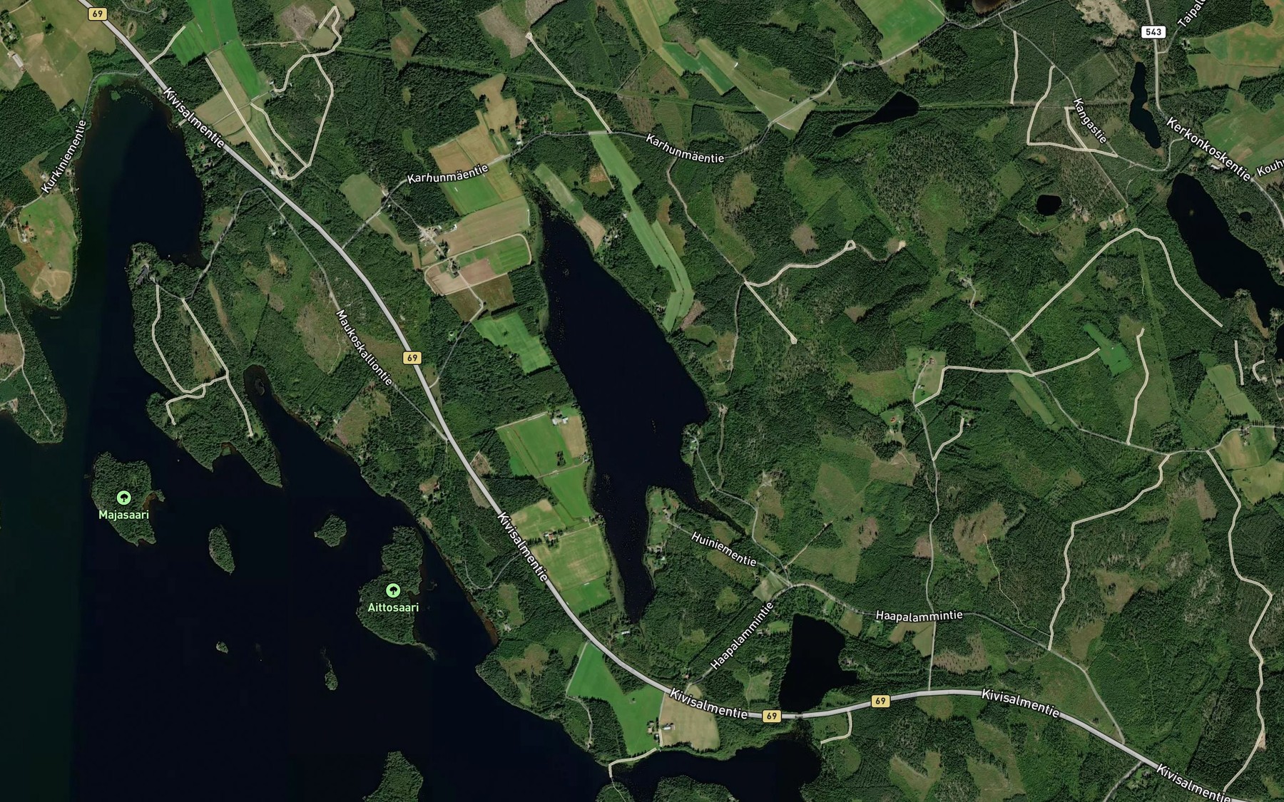 Satellite map of the Syvajarvi