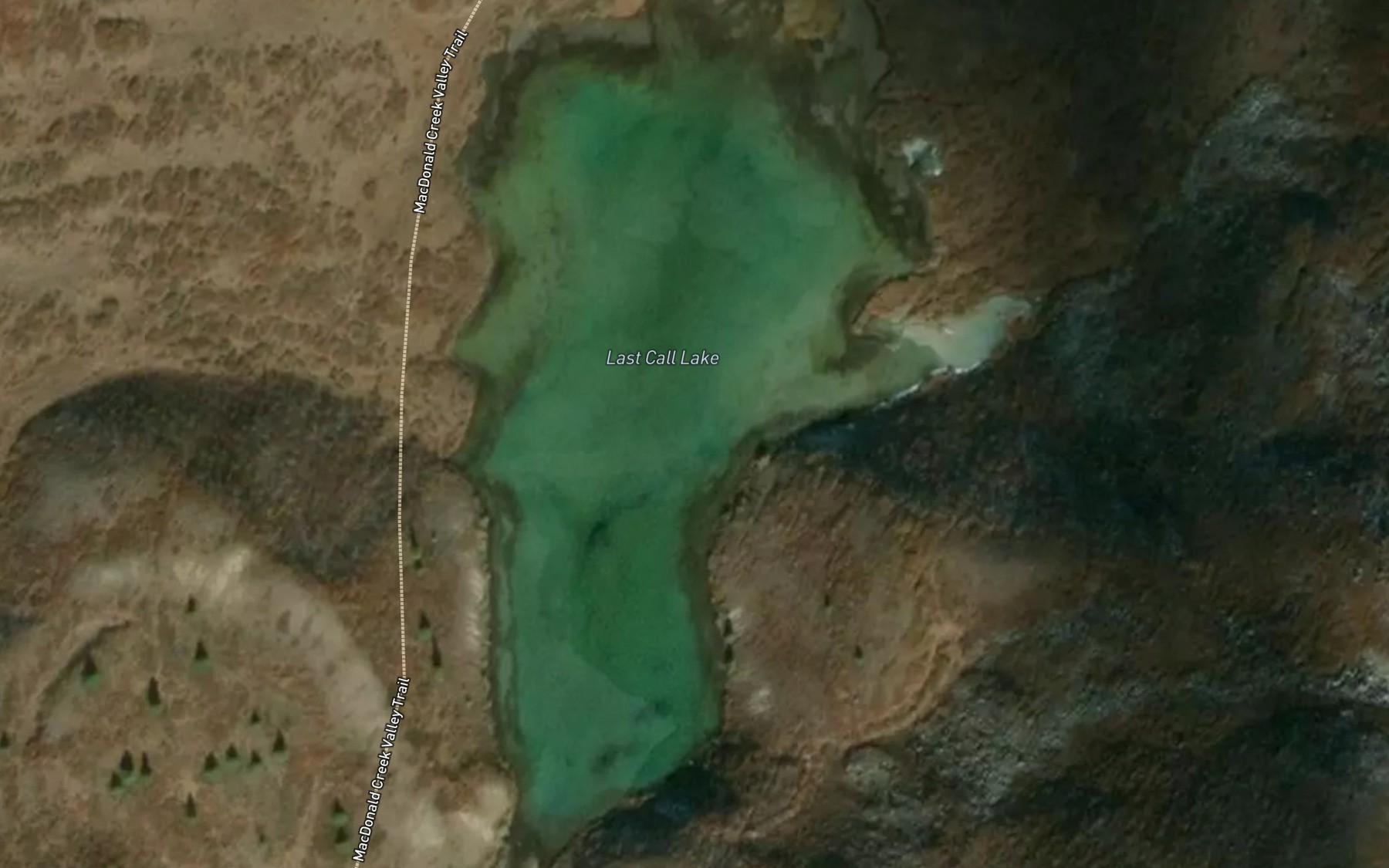 Satellite map of the Last Call Lake