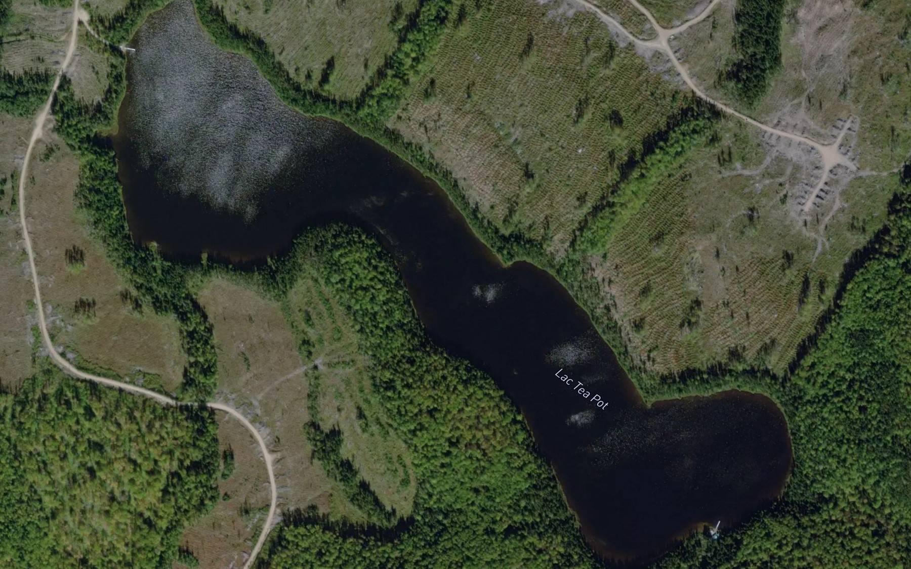Satellite map of the Lac Tea Pot