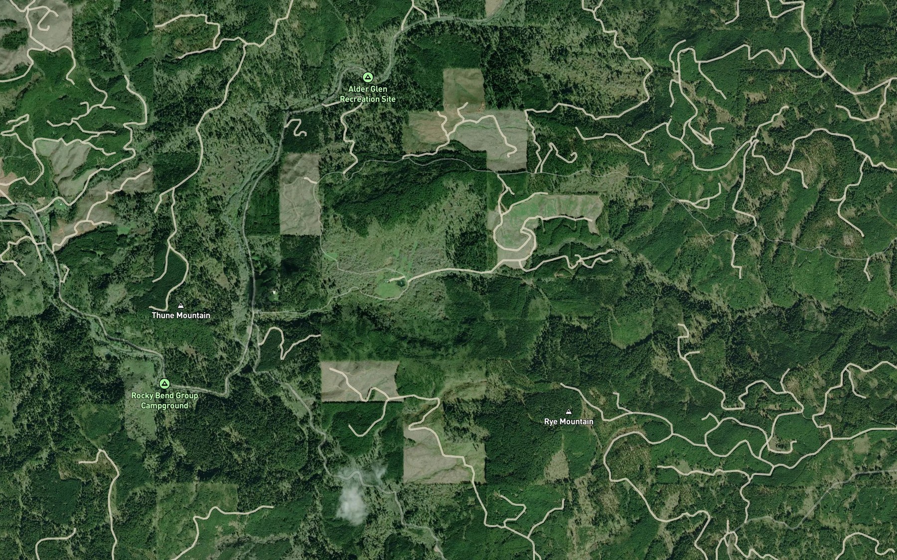Satellite map of the Royce Creek