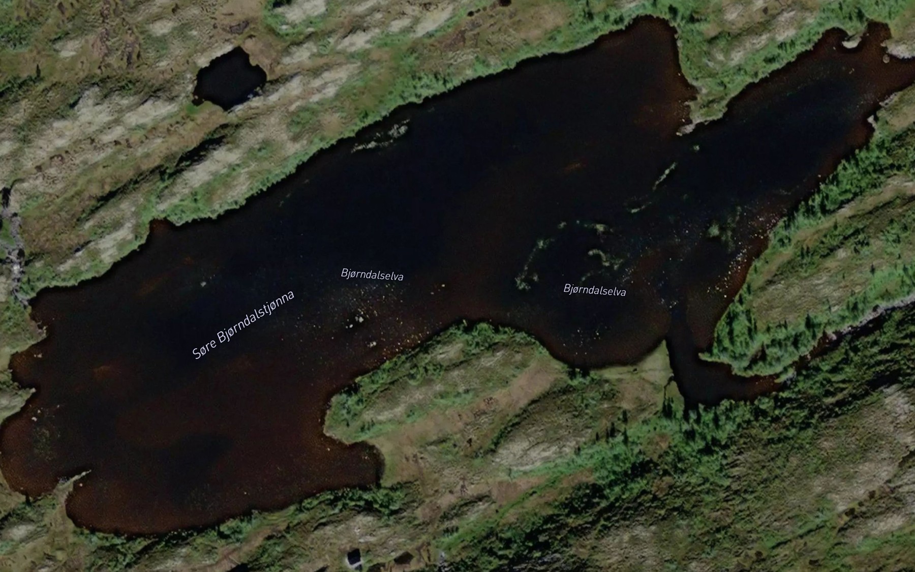 Satellite map of the Bjorndalstjorna,s
